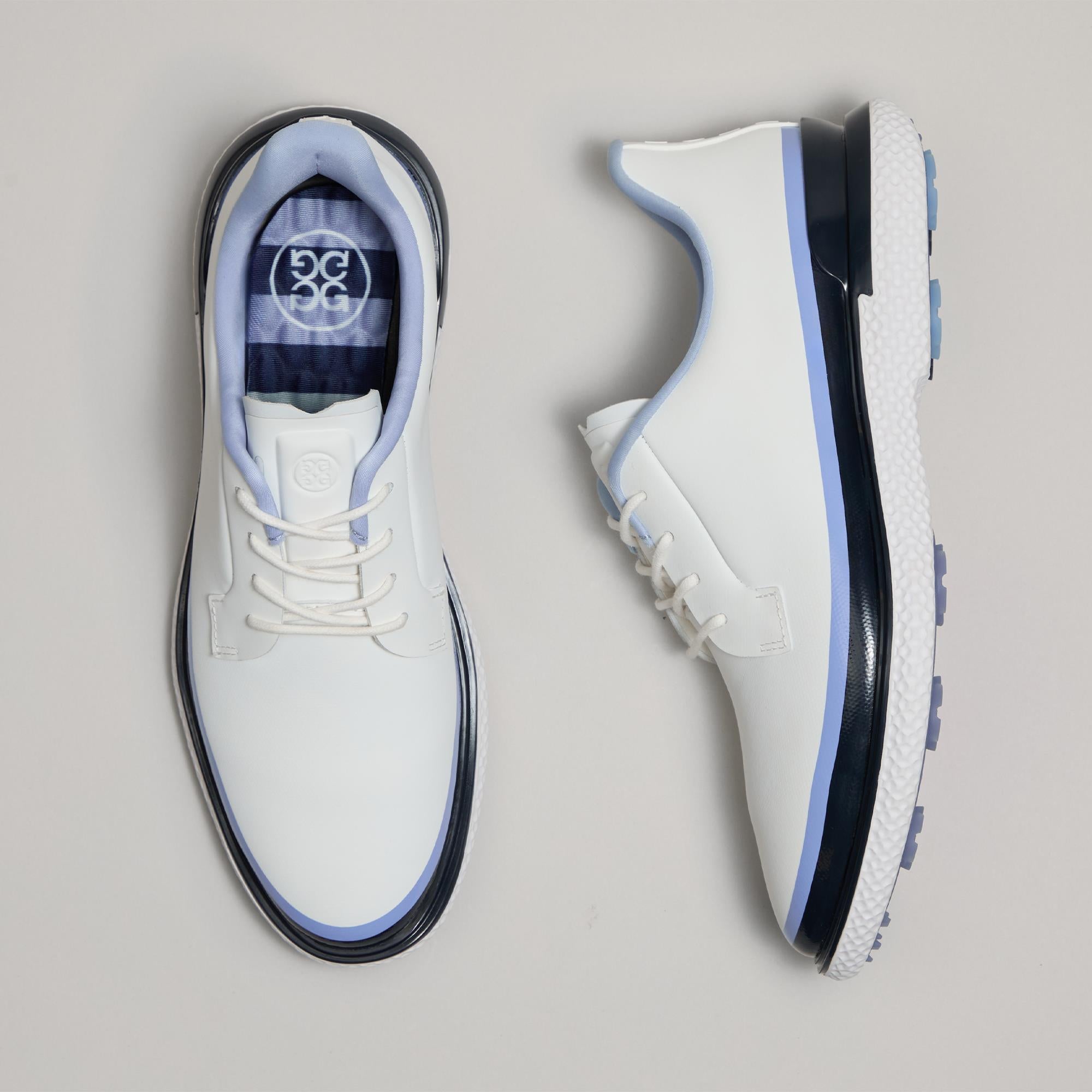 G/FORE Gallivan2r Kiltie Tuxedo Stripe Stipple Ladies Golf Shoes Snow/Twilight