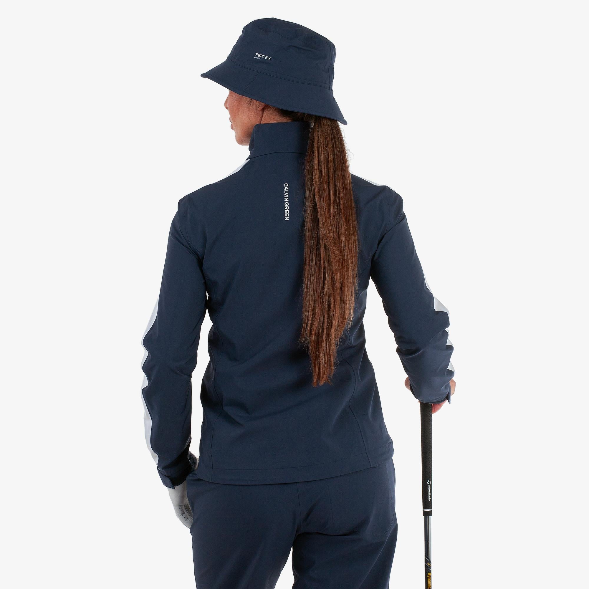 Galvin Green Abby Dryvr Pertex Ladies Waterproof Jacket Navy/White
