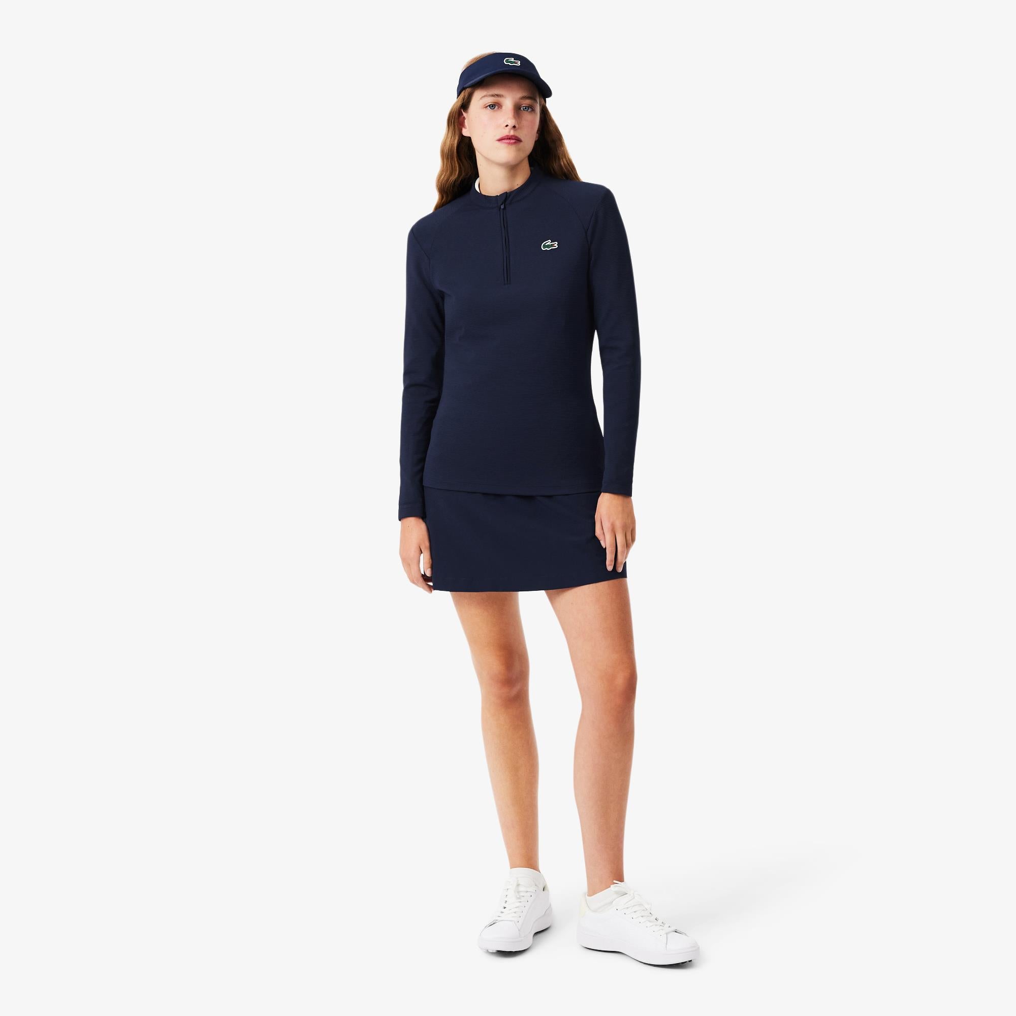 Ladies Lacoste Performance Golf Mid Layer Navy