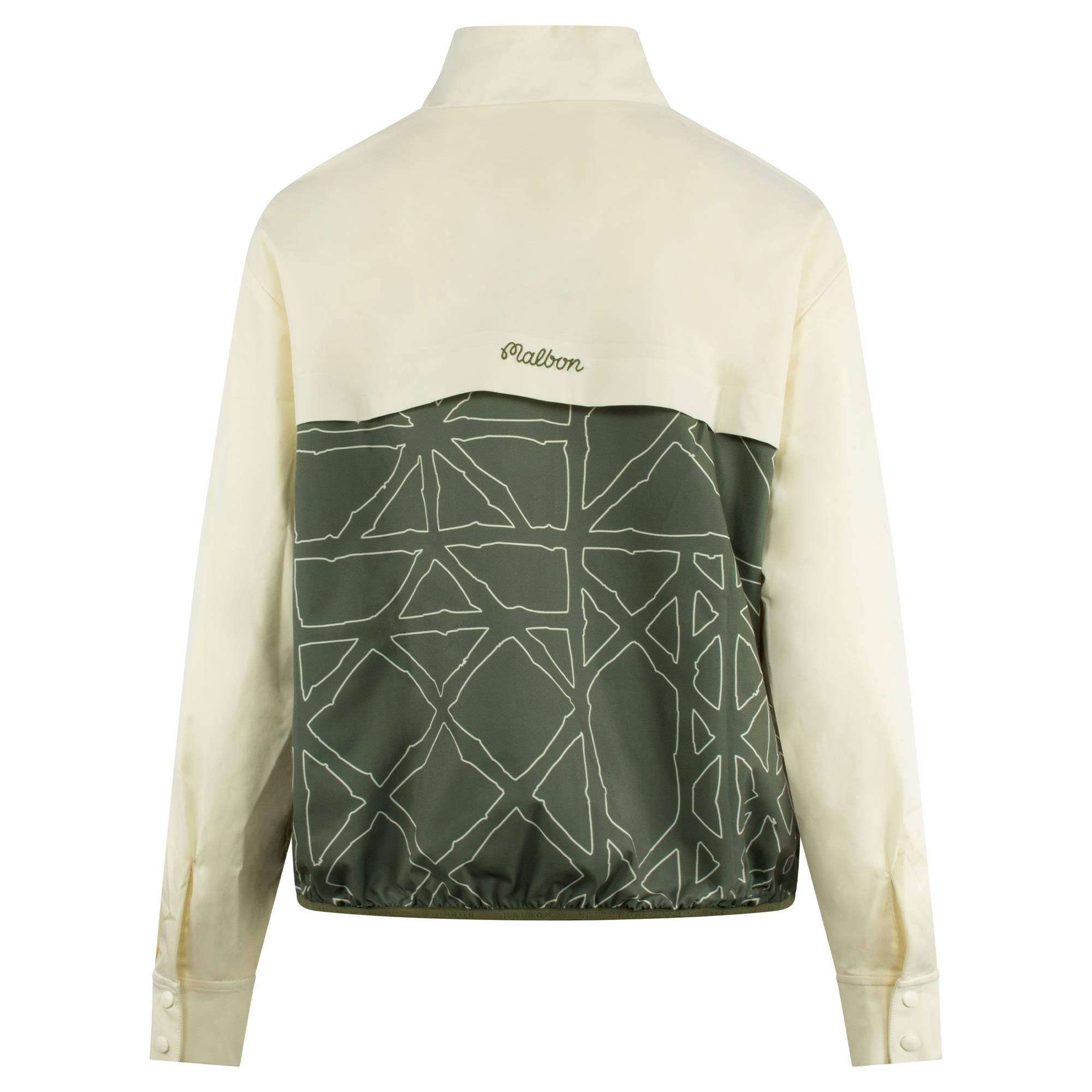 Malbon Golf Womens Rosa Pullover Cream/Olivine