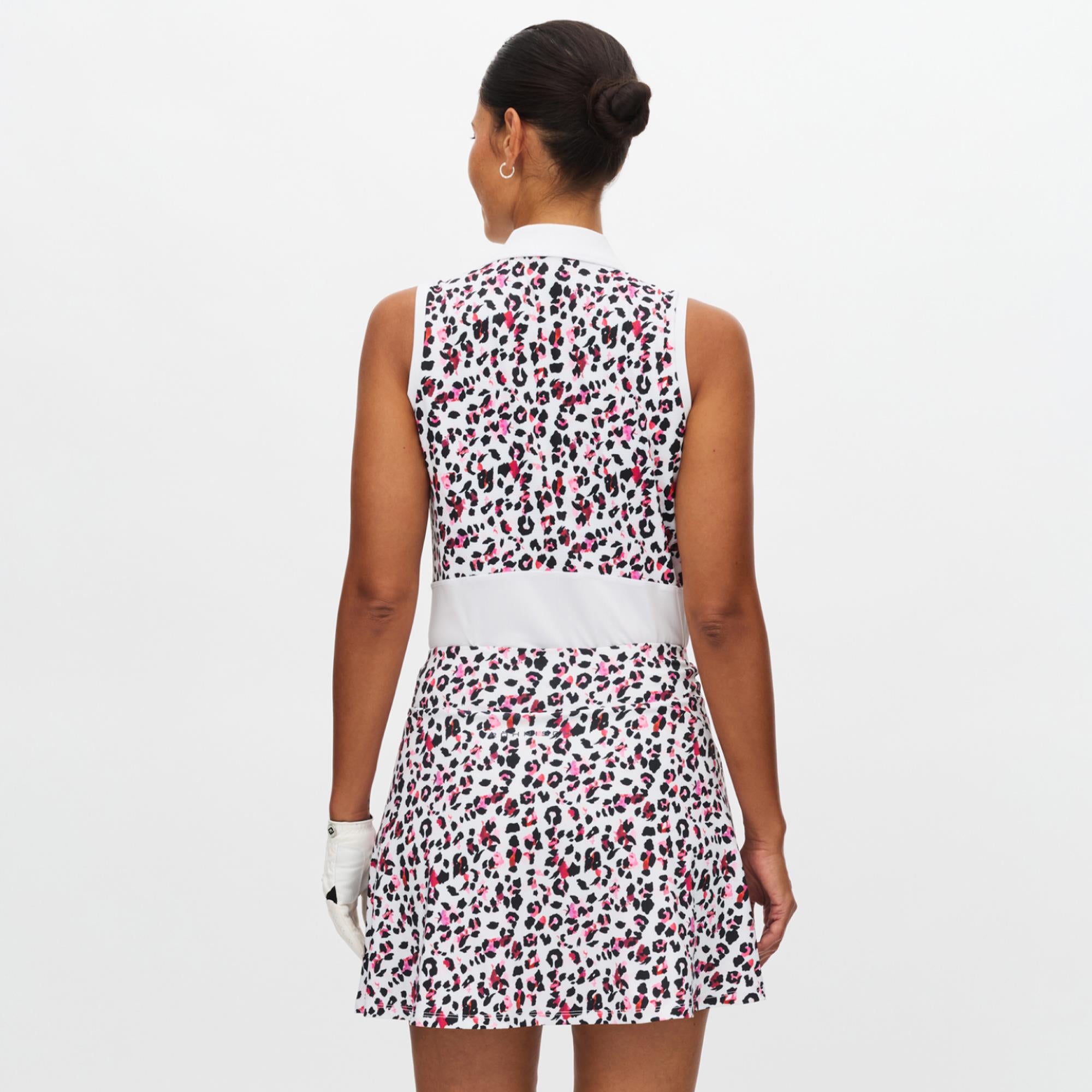 Rohnisch Nicky Sleeveless Ladies Golf Polo Shirt Leo Pink/Beet