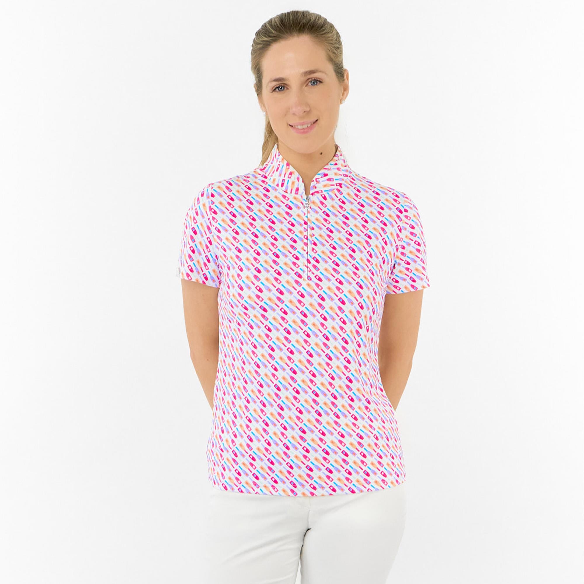 Pure Golf Ellen Short Sleeve Ladies Golf Polo Shirt Fairway Fizz
