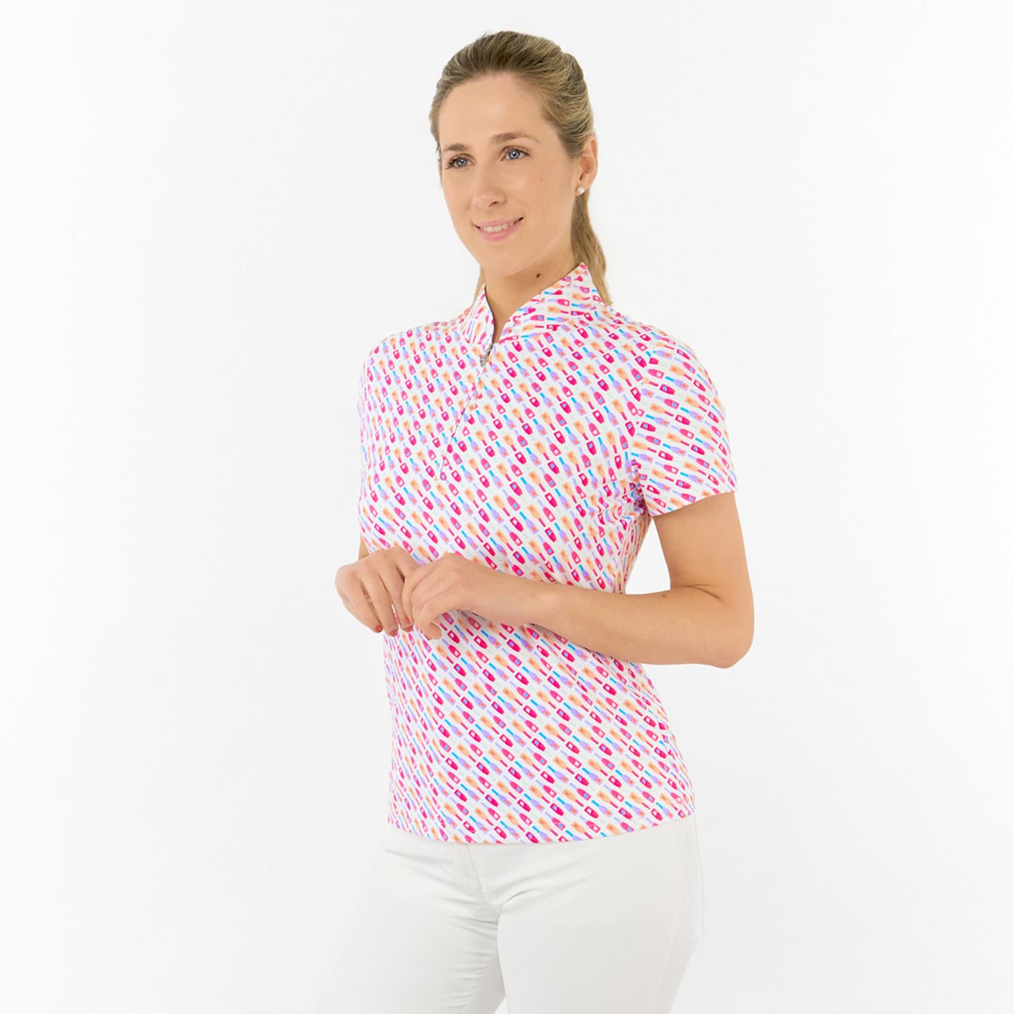 Pure Golf Ellen Short Sleeve Ladies Golf Polo Shirt Fairway Fizz