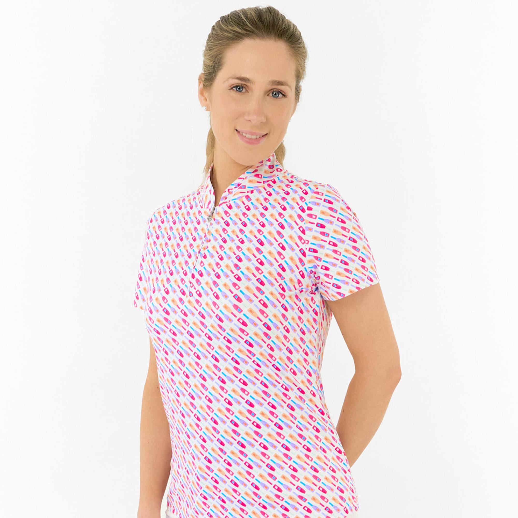 Pure Golf Ellen Short Sleeve Ladies Golf Polo Shirt Fairway Fizz