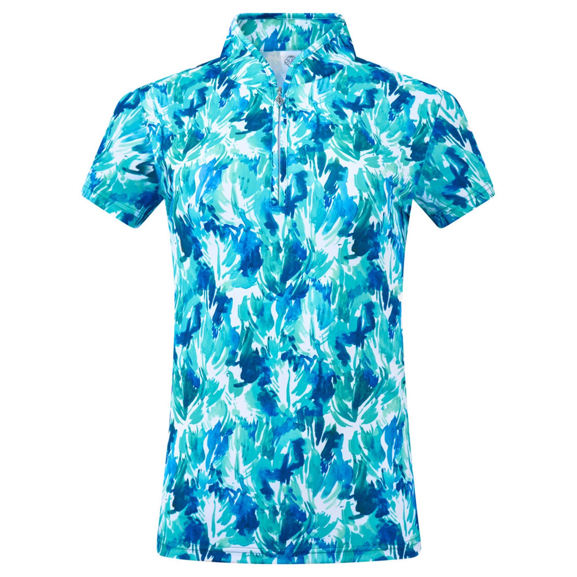 Pure Golf Ellen Short Sleeve Ladies Golf Polo Shirt Water Lily