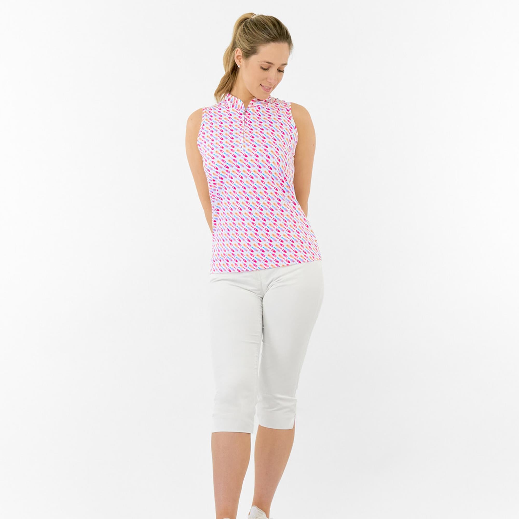 Pure Golf Ellen Sleeveless Ladies Golf Polo Shirt Fairway Fizz