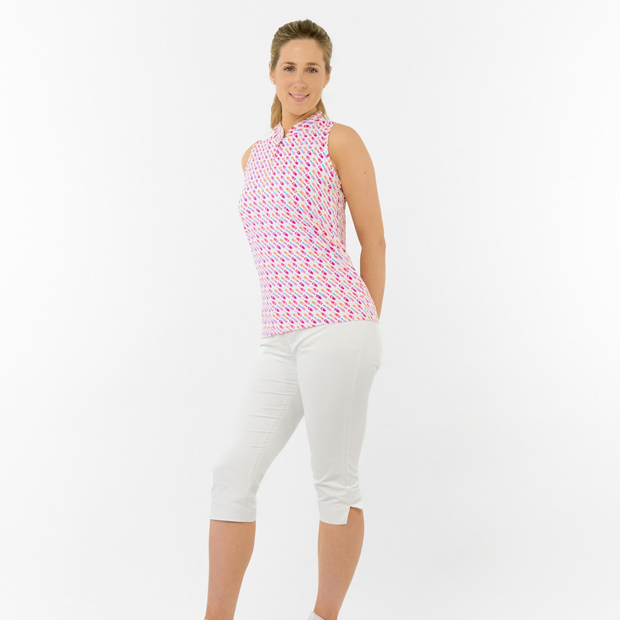 Pure Golf Ellen Sleeveless Ladies Golf Polo Shirt Fairway Fizz