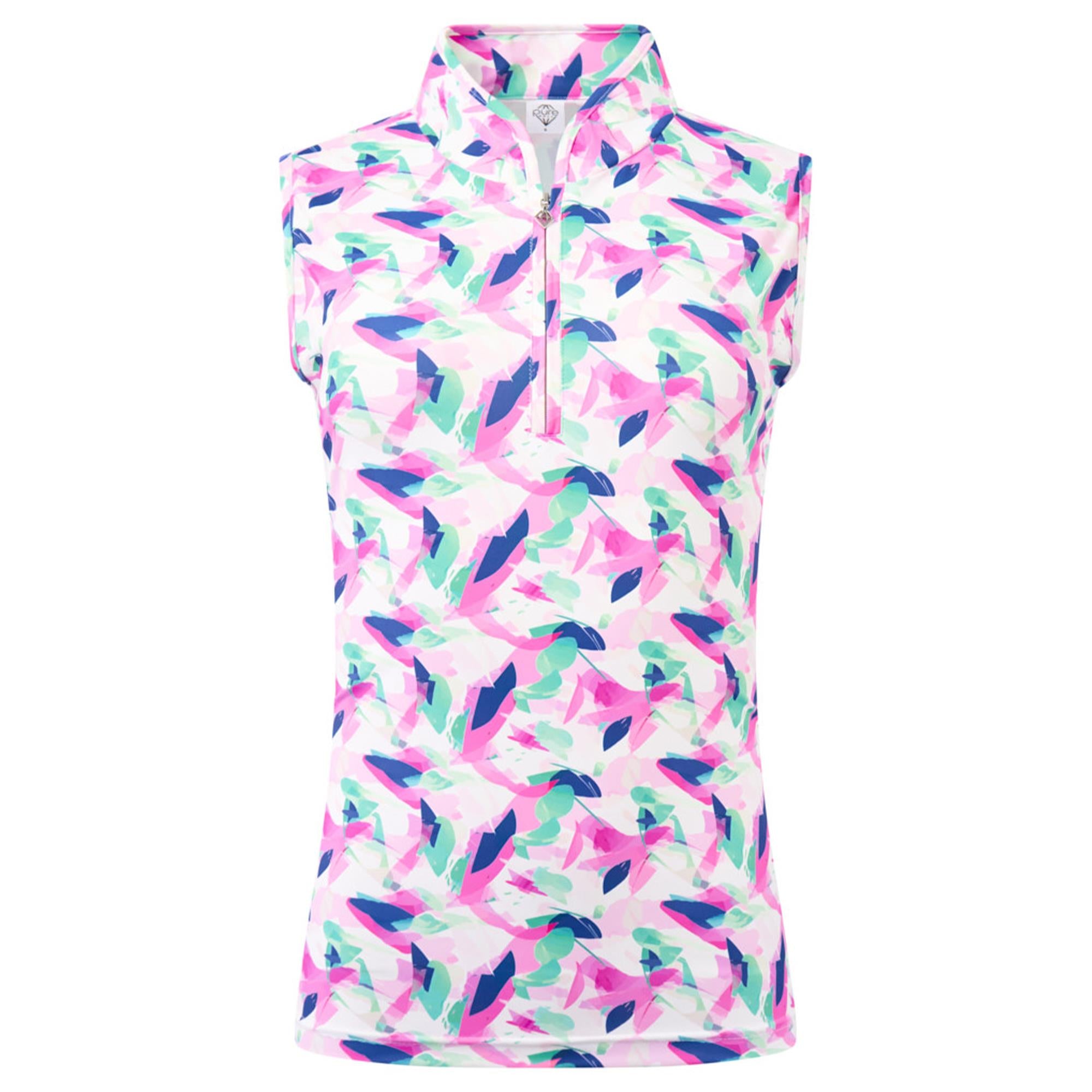 Pure Golf Ellen Sleeveless Ladies Golf Polo Shirt Portrait Of Paradise
