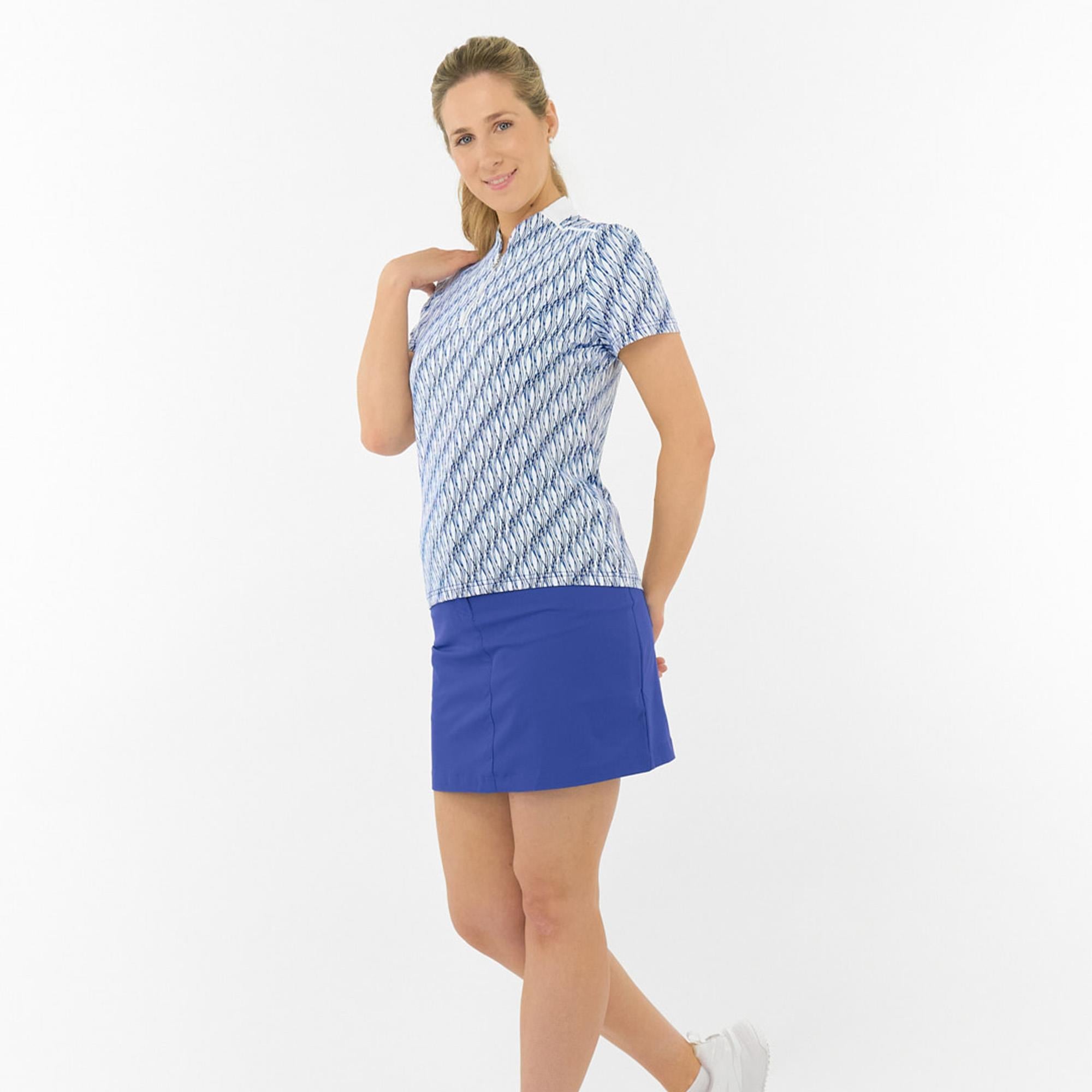 Pure Golf Felicity Short Sleeve Ladies Golf Polo Shirt Tidal Wash
