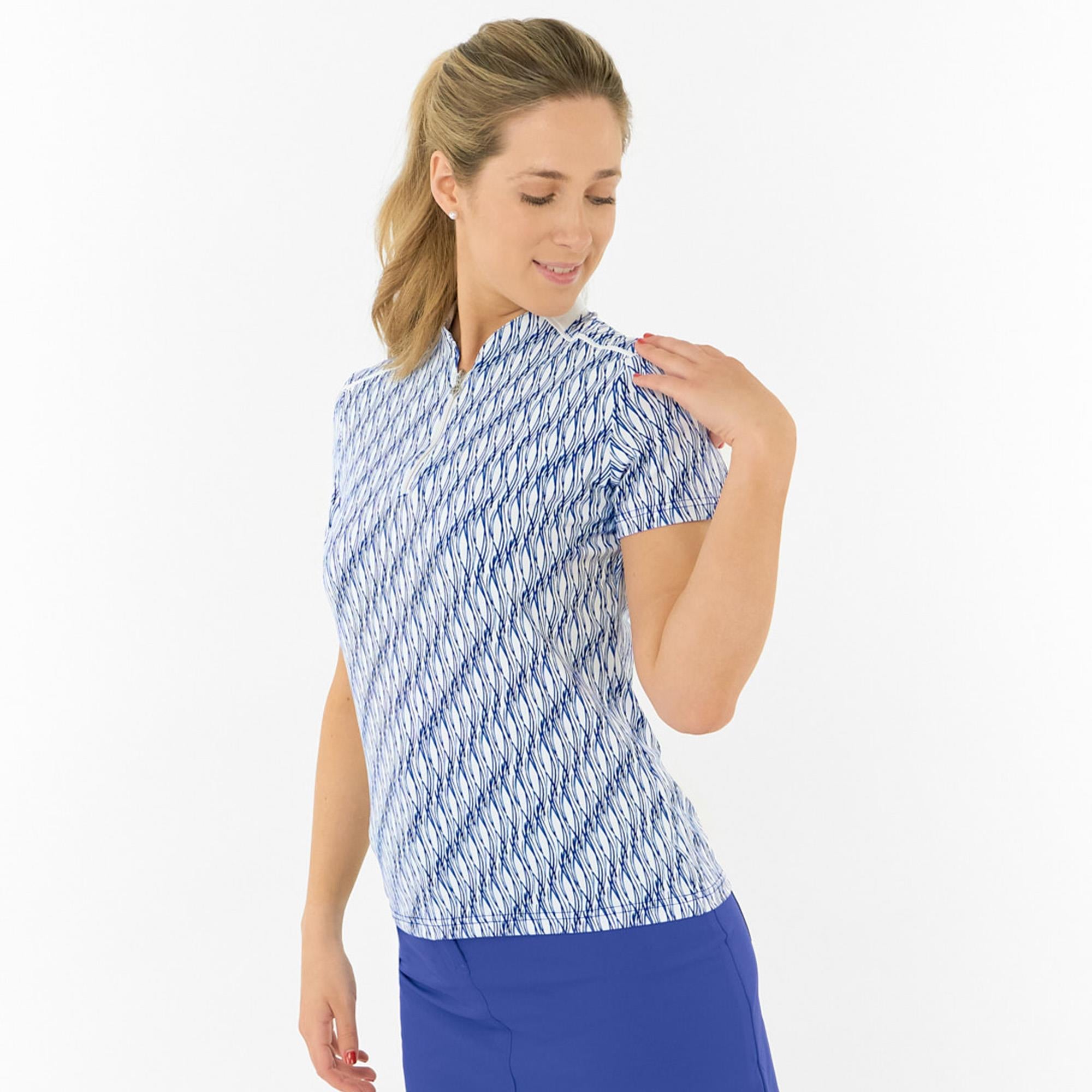 Pure Golf Felicity Short Sleeve Ladies Golf Polo Shirt Tidal Wash