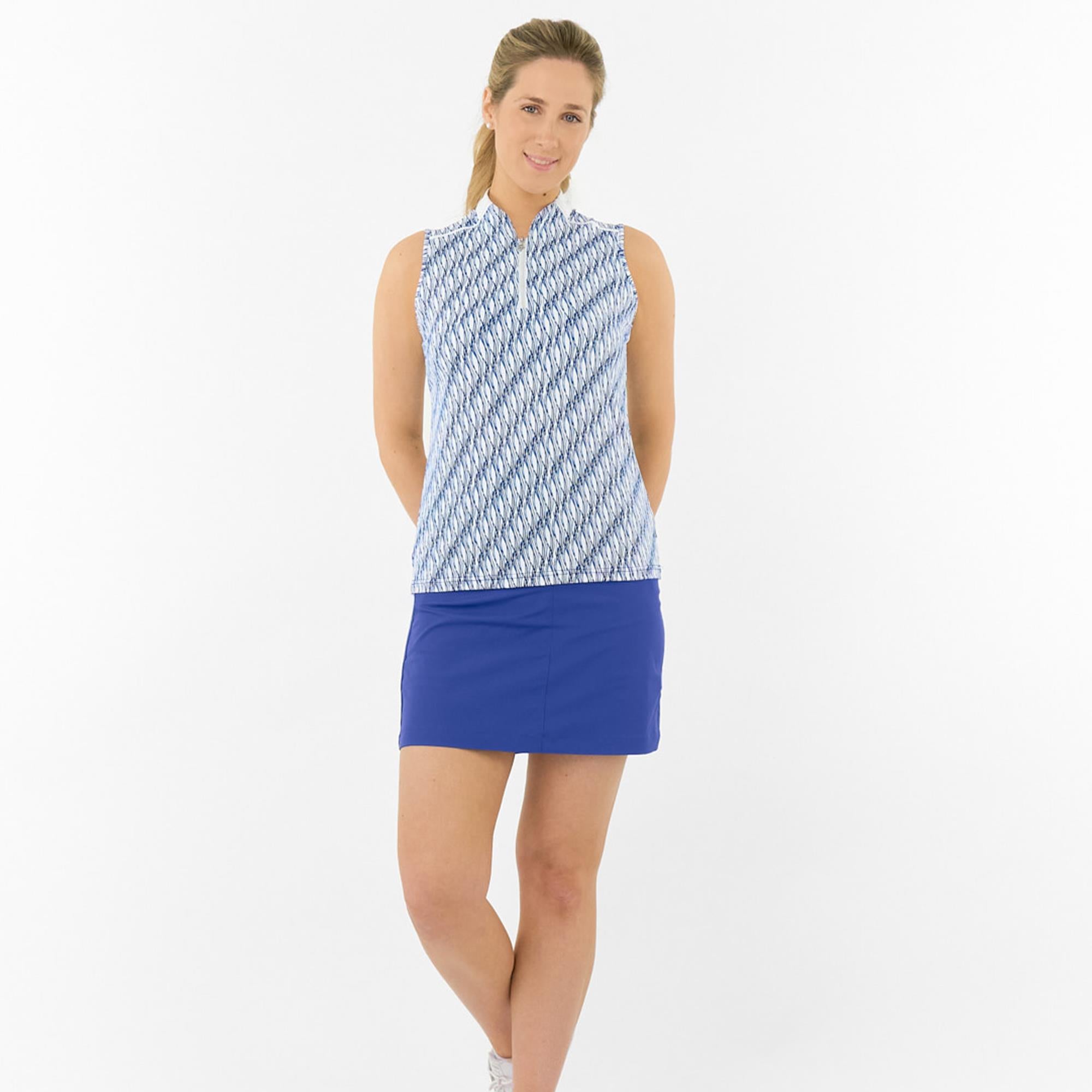 Pure Golf Felicity Sleeveless Ladies Golf Polo Shirt Tidal Wash