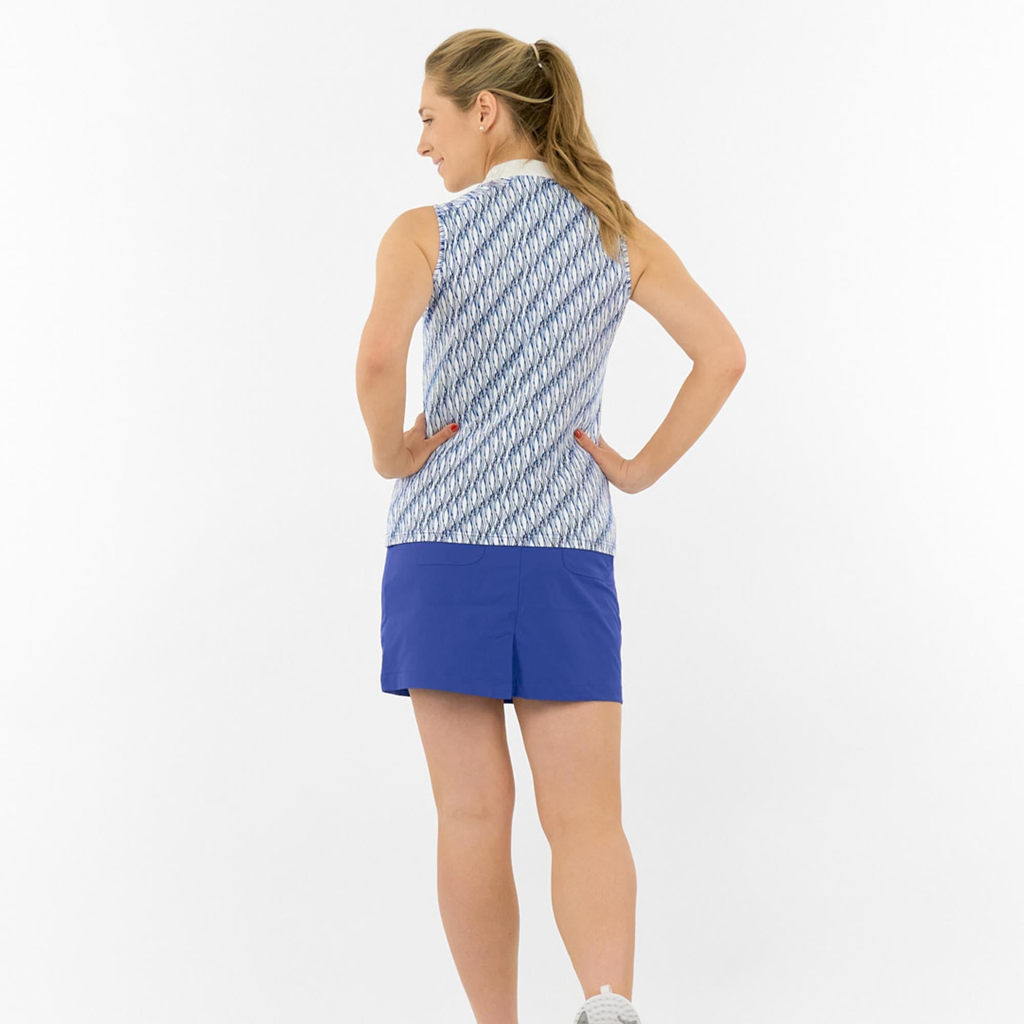 Pure Golf Felicity Sleeveless Ladies Golf Polo Shirt Tidal Wash