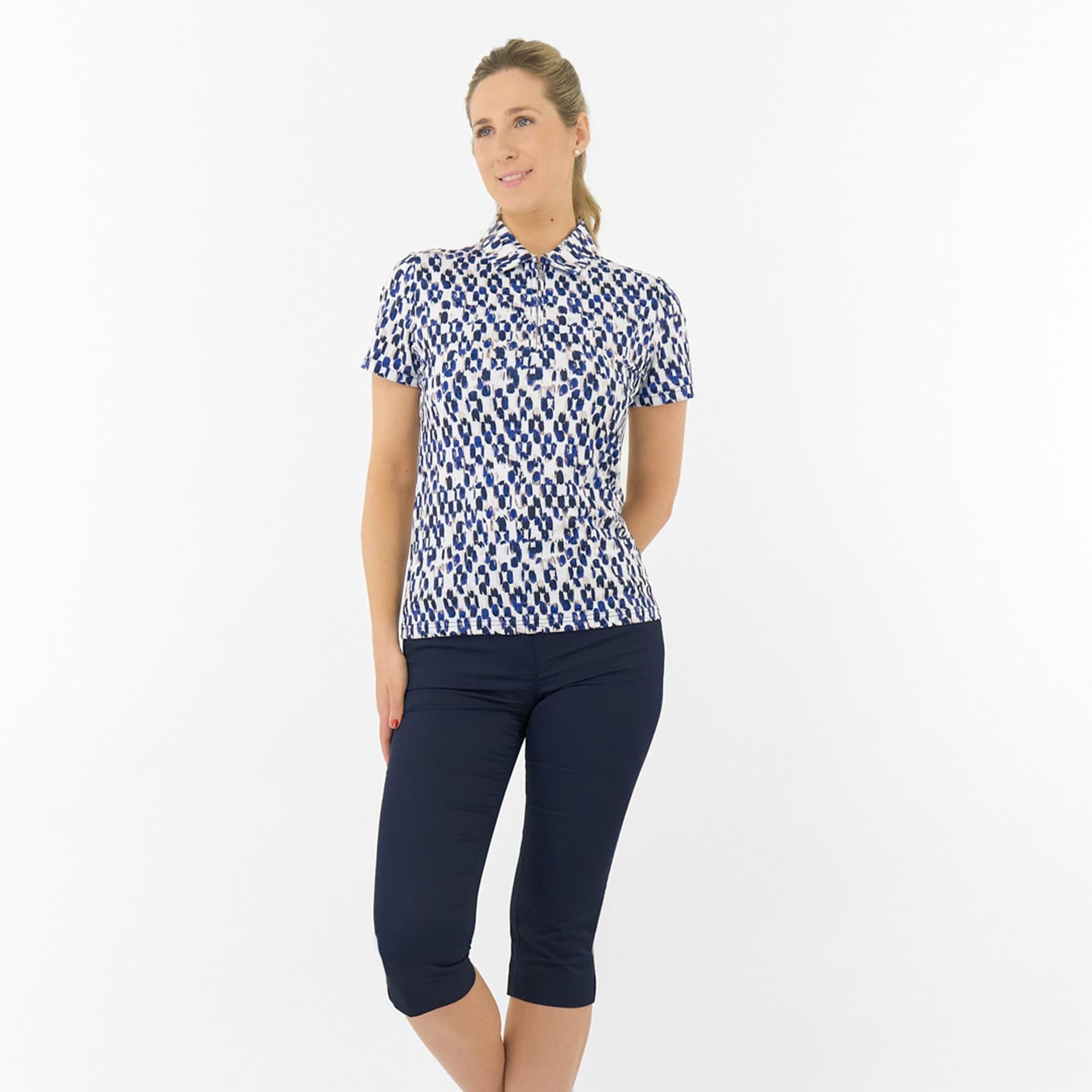 Pure Golf Amity Short Sleeve Ladies Golf Polo Shirt Sands Of Time