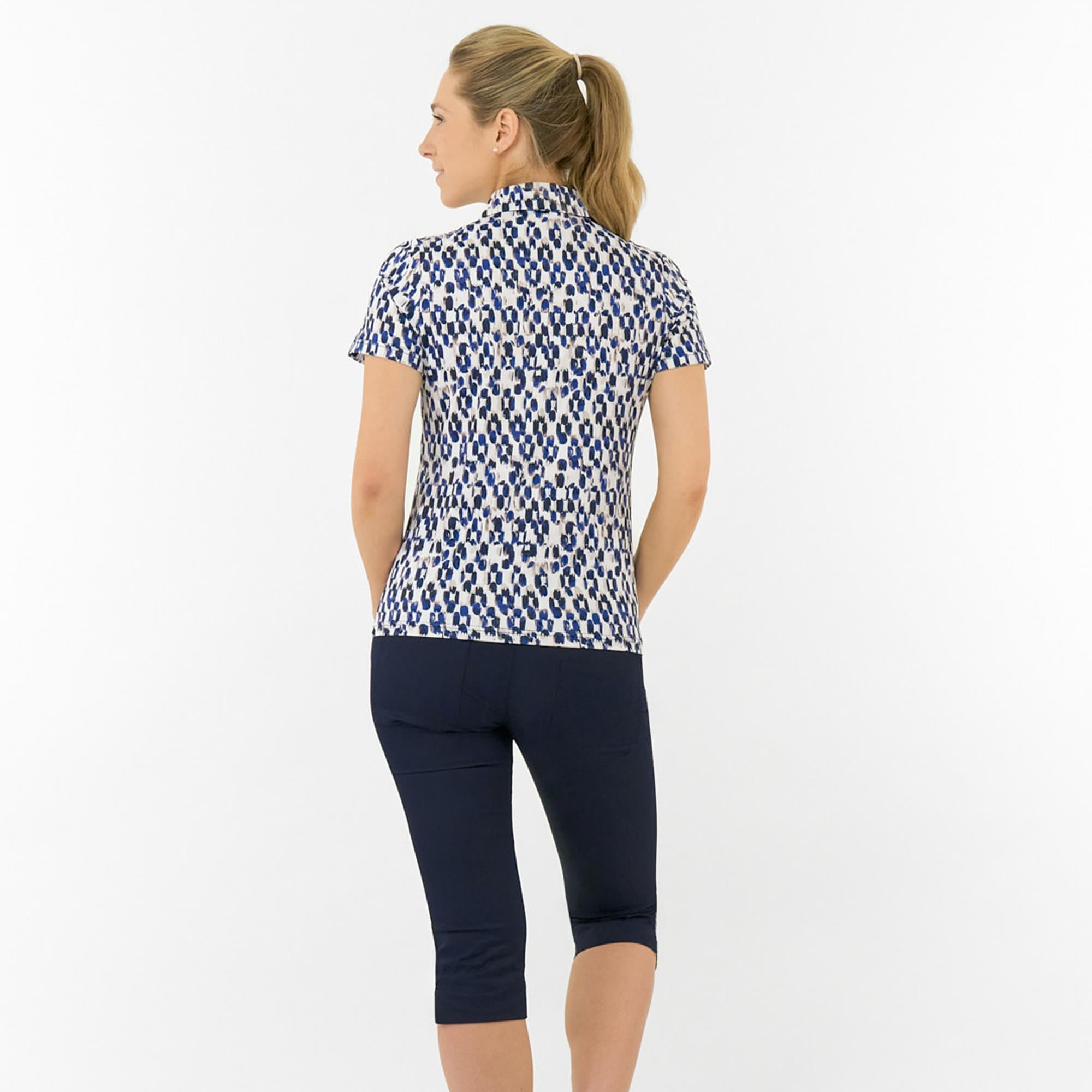 Pure Golf Amity Short Sleeve Ladies Golf Polo Shirt Sands Of Time
