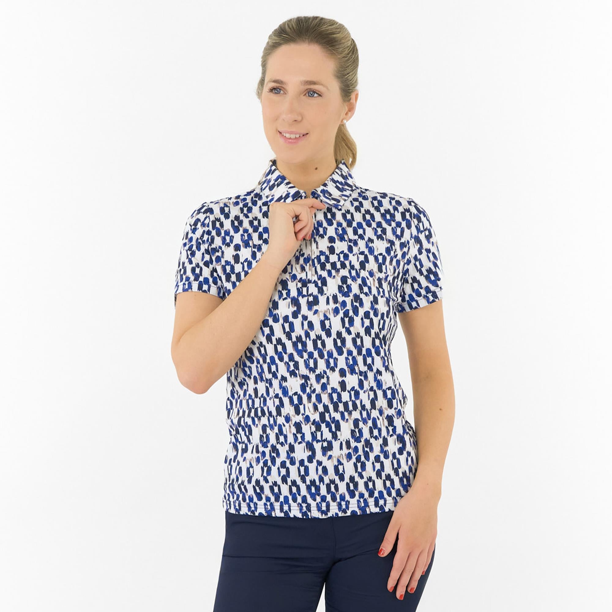Pure Golf Amity Short Sleeve Ladies Golf Polo Shirt Sands Of Time