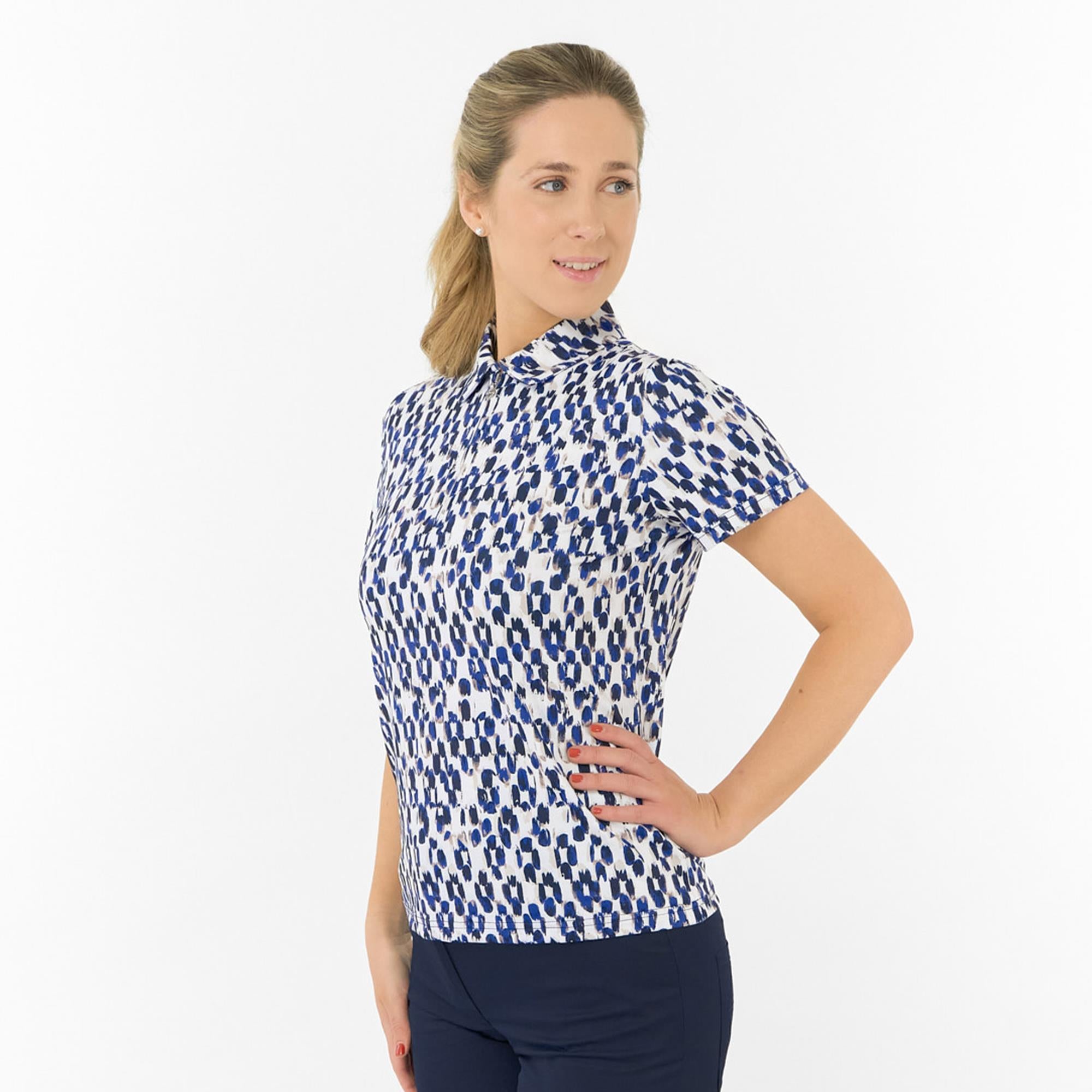 Pure Golf Amity Short Sleeve Ladies Golf Polo Shirt Sands Of Time
