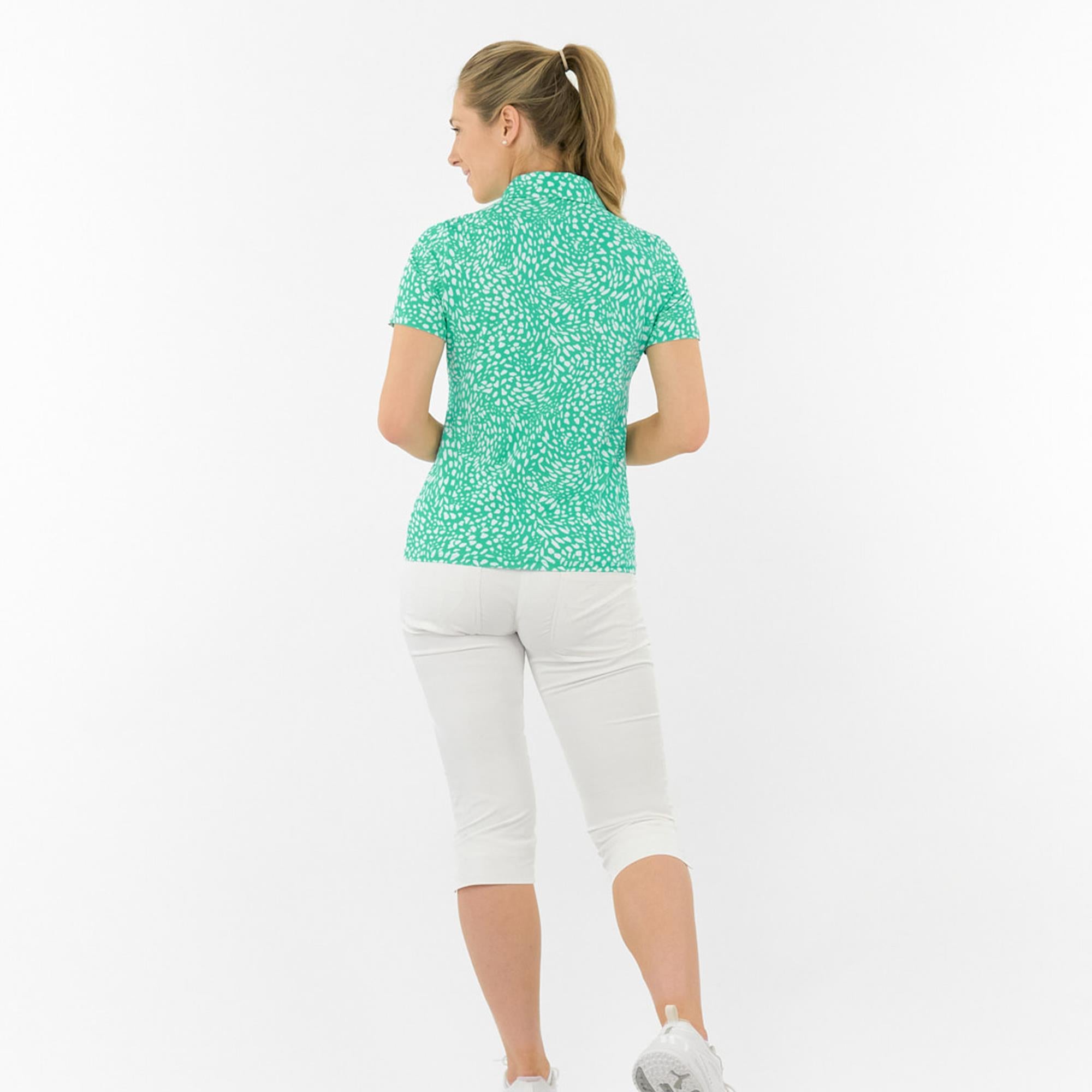 Pure Golf Amity Short Sleeve Ladies Golf Polo Shirt Sweet Pea Awe