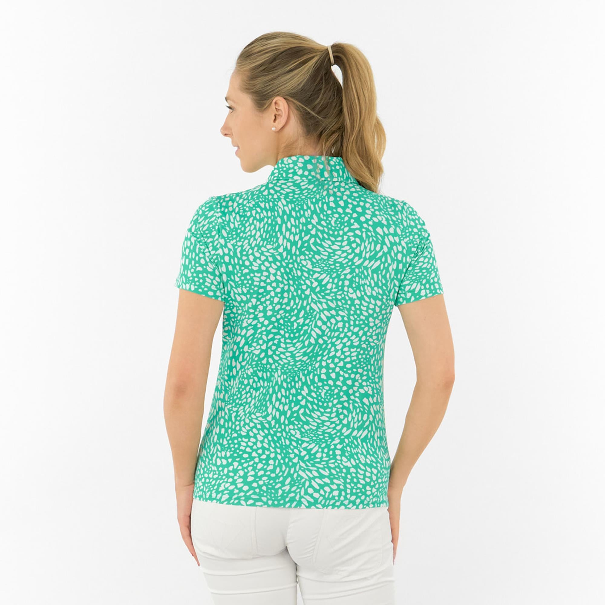 Pure Golf Amity Short Sleeve Ladies Golf Polo Shirt Sweet Pea Awe