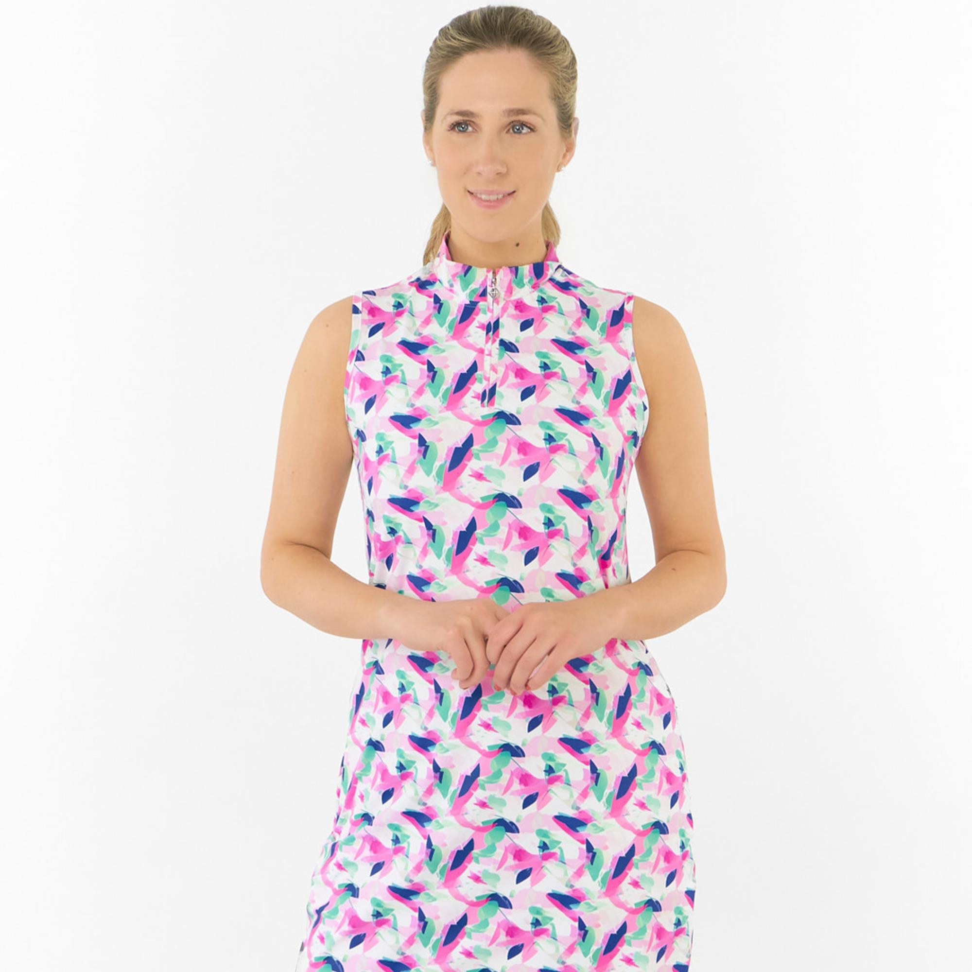 Pure Golf Miley Ladies Sleeveless Golf Dress Portrait Of Paradise