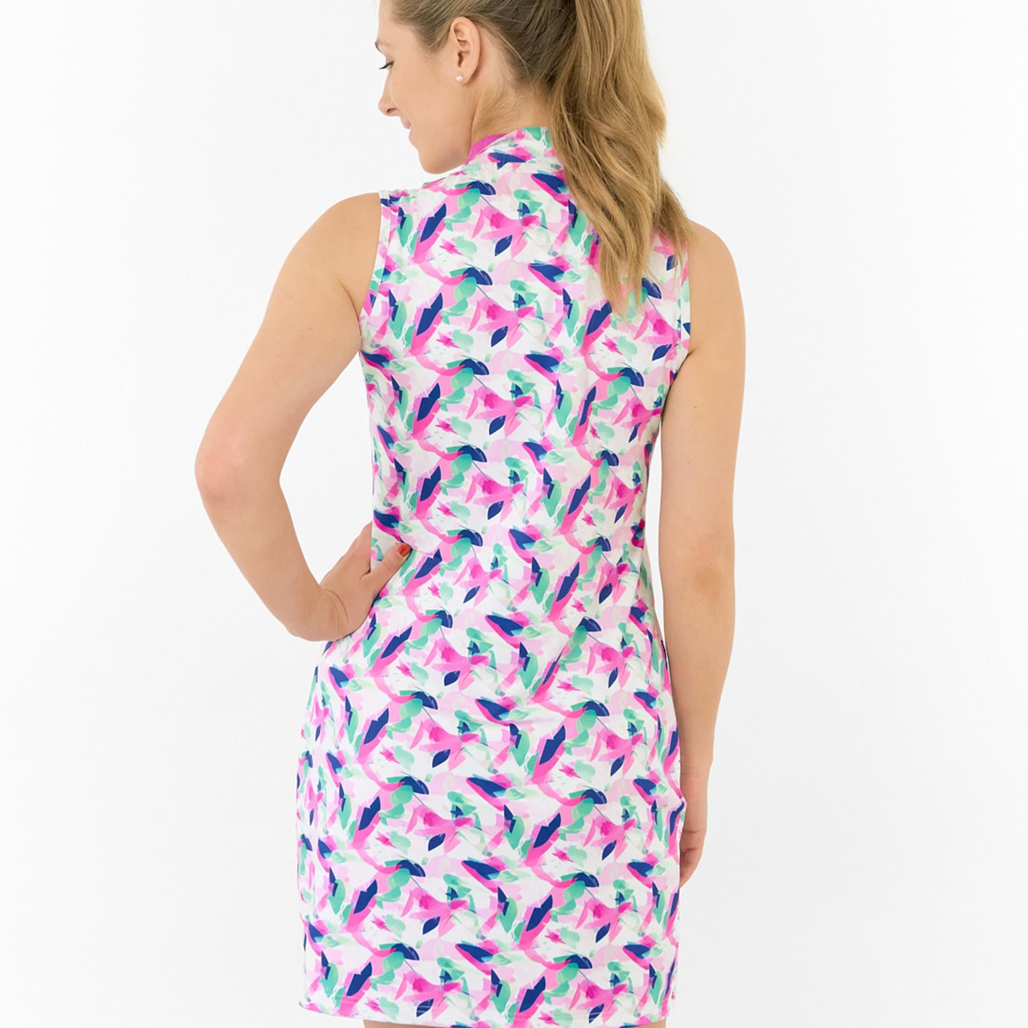 Pure Golf Miley Ladies Sleeveless Golf Dress Portrait Of Paradise