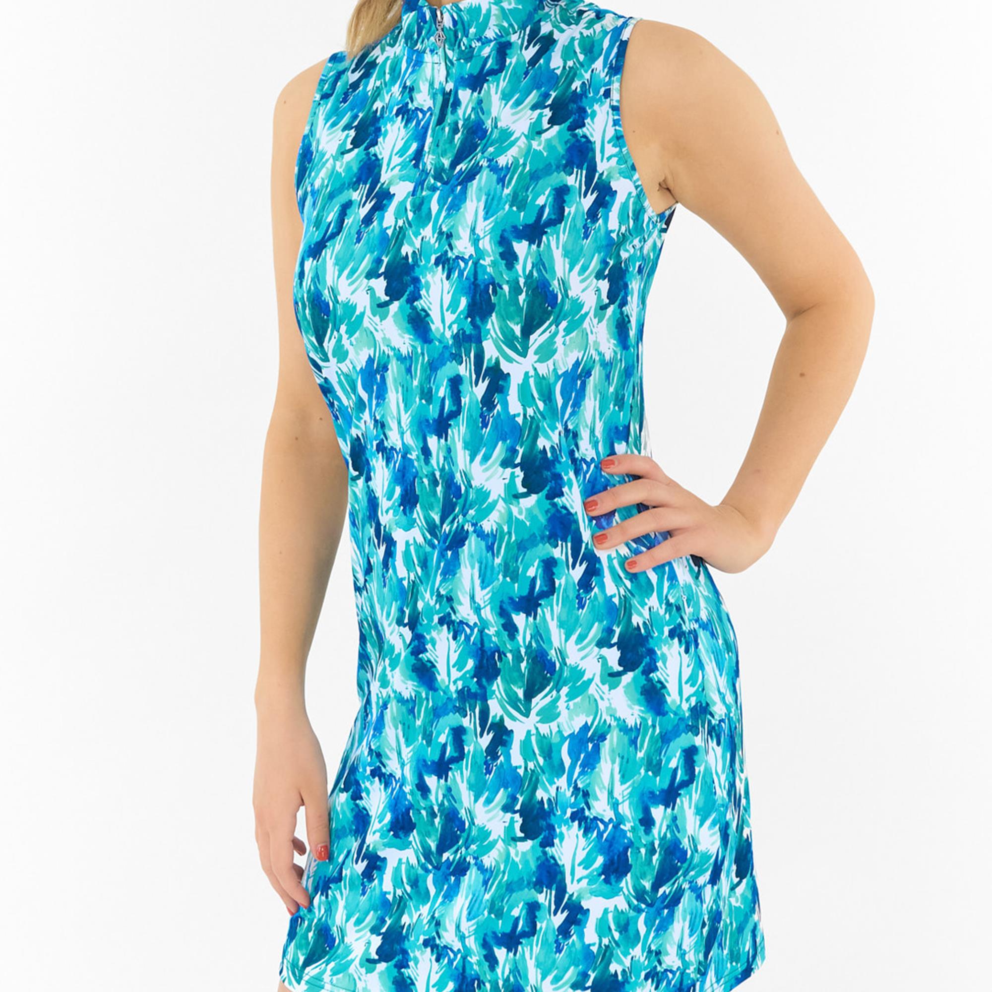 Pure Golf Miley Ladies Sleeveless Golf Dress Water Lily