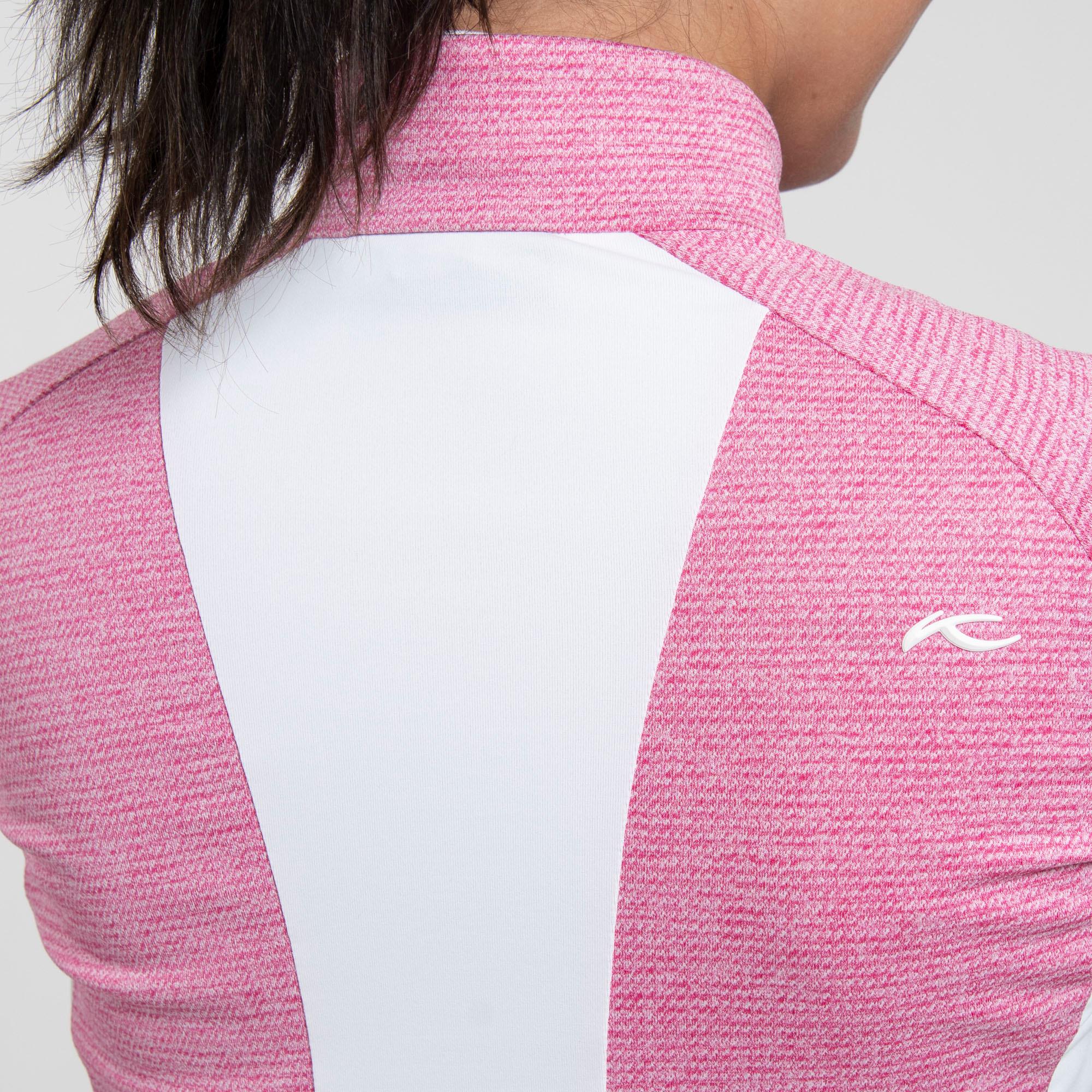 KJUS Emelia Ladies Golf Mid Layer Peony/White