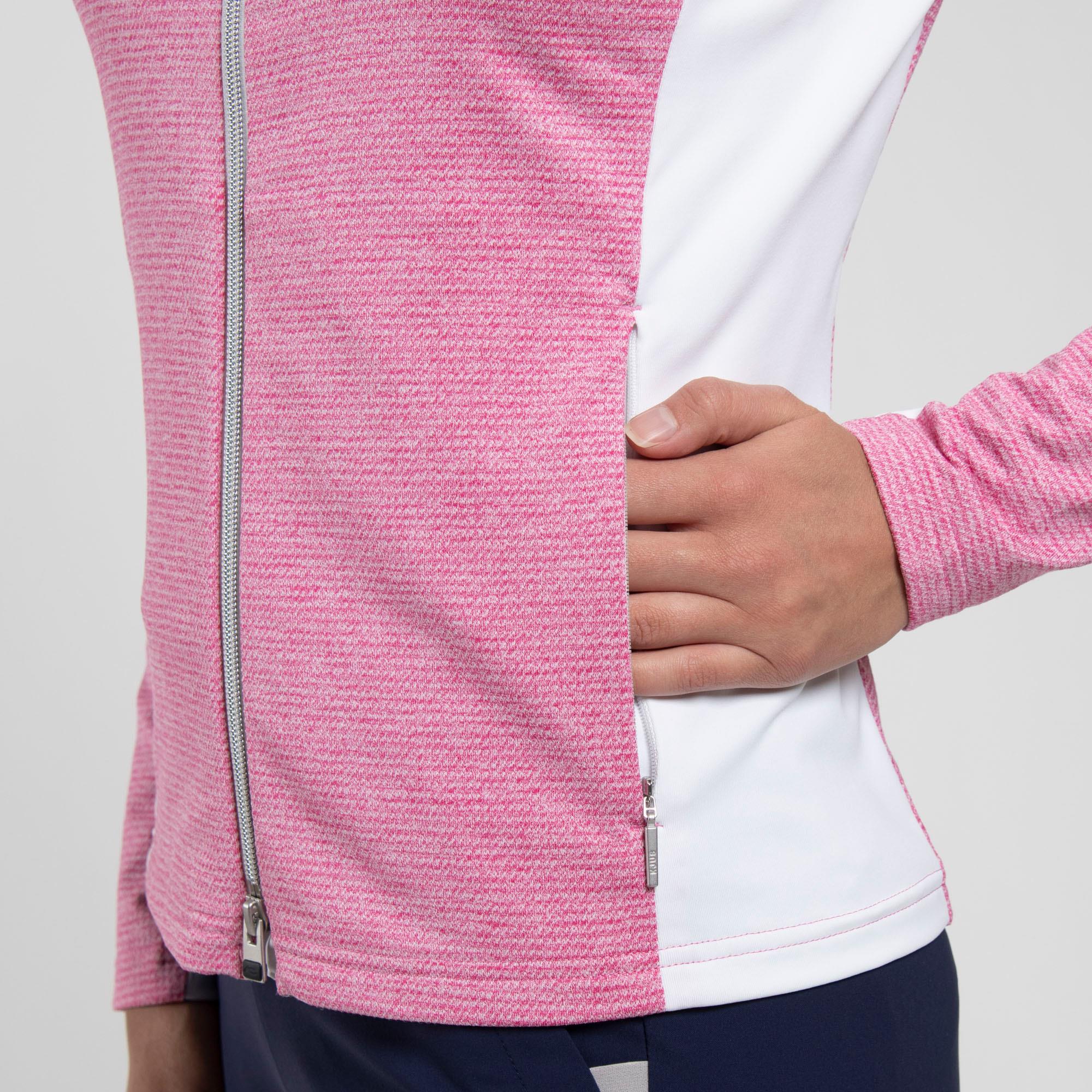 KJUS Emelia Ladies Golf Mid Layer Peony/White