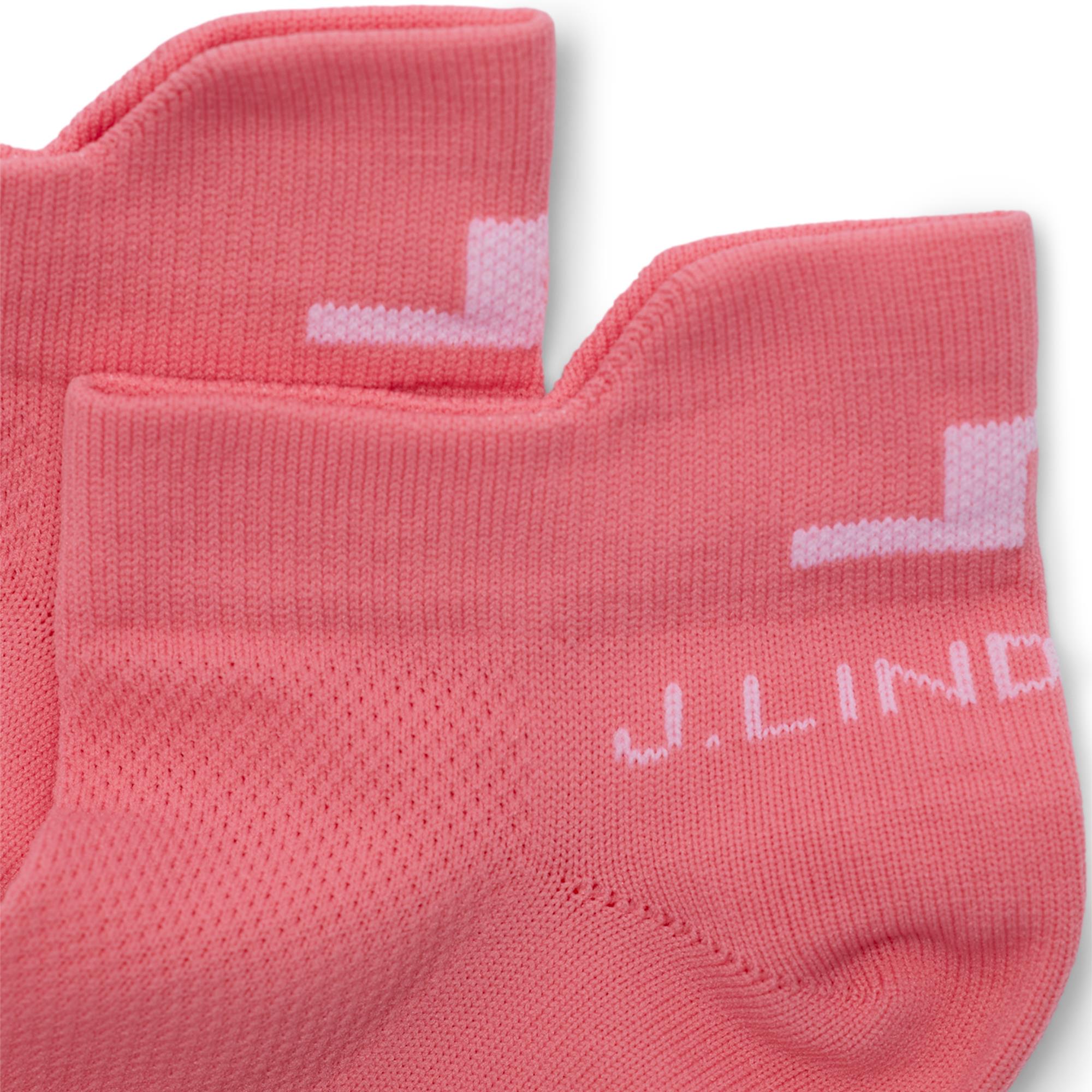 J Lindeberg Spin Short Ladies Golf Socks Flamingo Plume