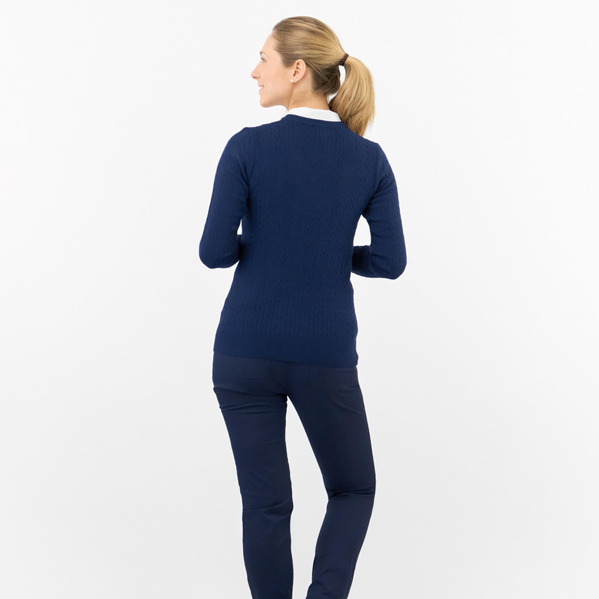 Pure Golf Suzie Summer Weight Knitted Ladies Golf Jumper Navy