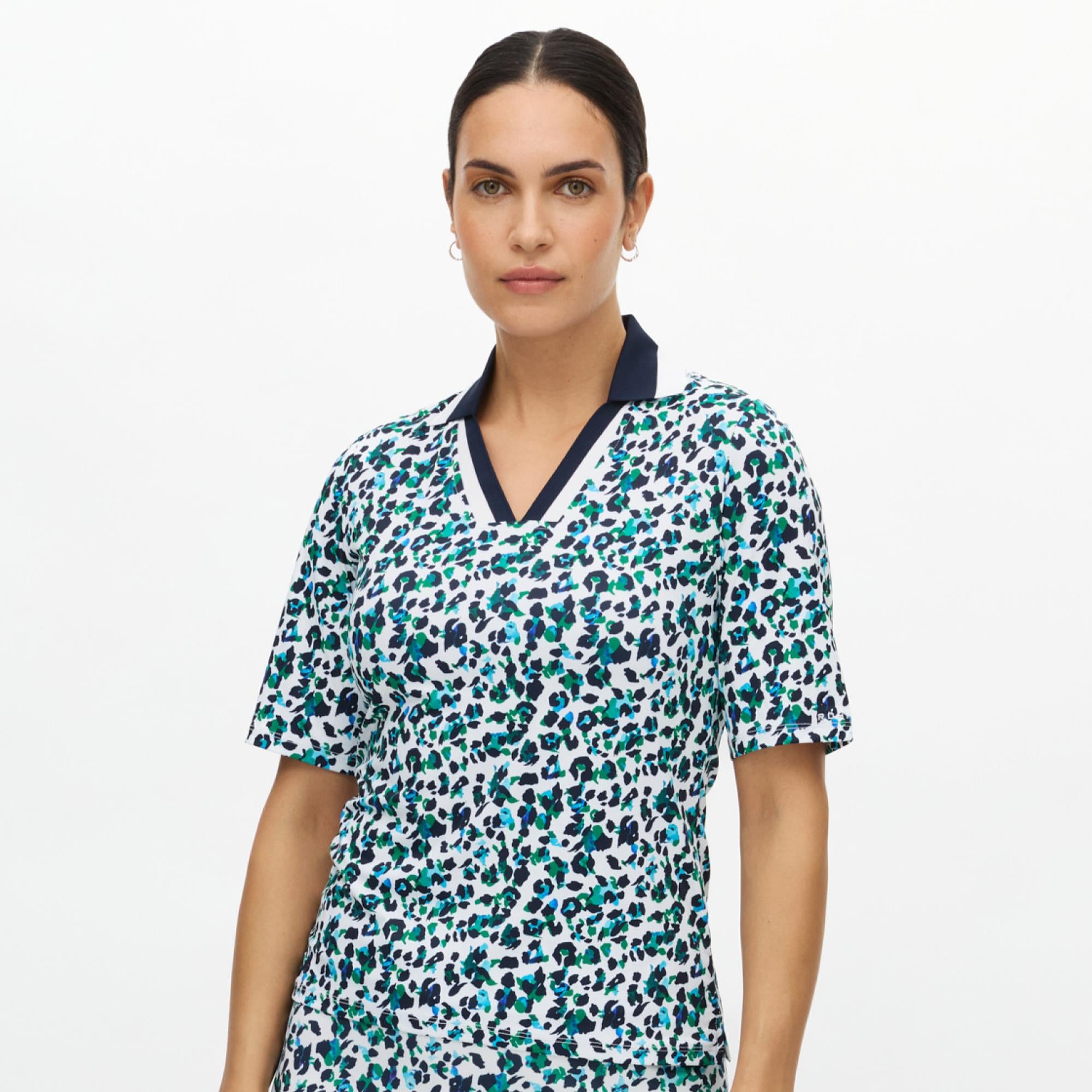 Rohnisch Essential Ladies Golf Polo Shirt Leo Blue/Green