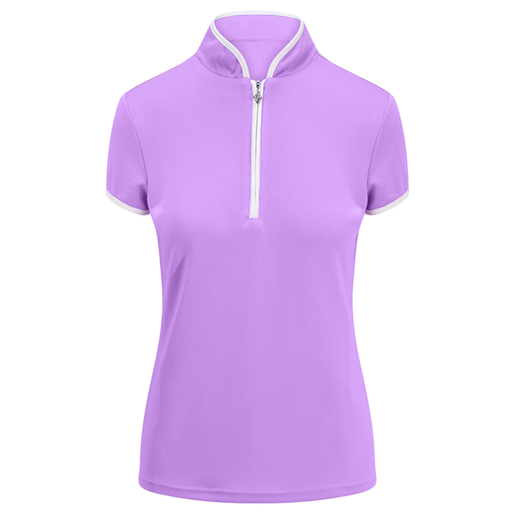 Pure Golf Bloom2 Ladies Cap Sleeve Golf Polo Shirt Lilac