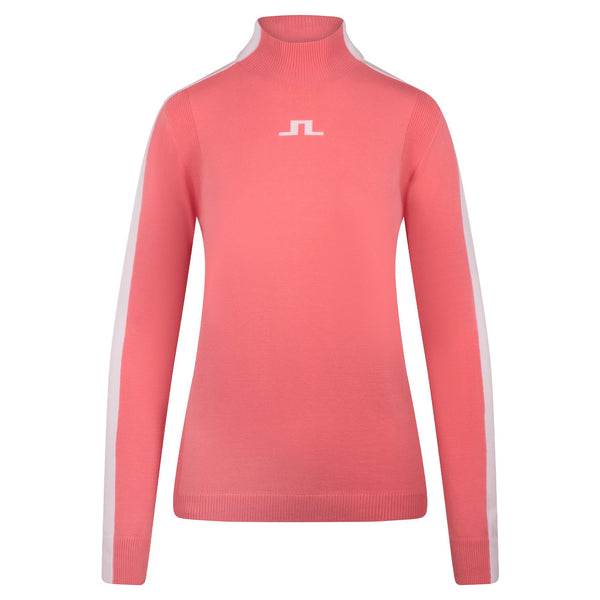 J Lindeberg Adia Knitted Ladies Golf Sweater Flamingo Pink