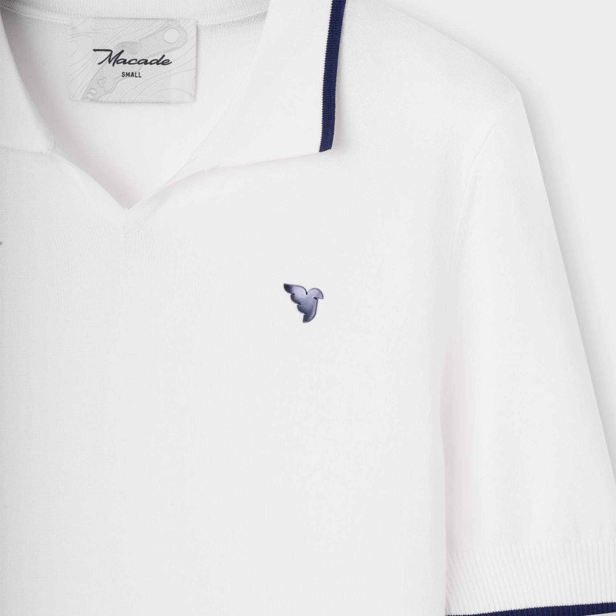 Macade Golf  Vera Cropped Ladies Golf Polo Shirt White