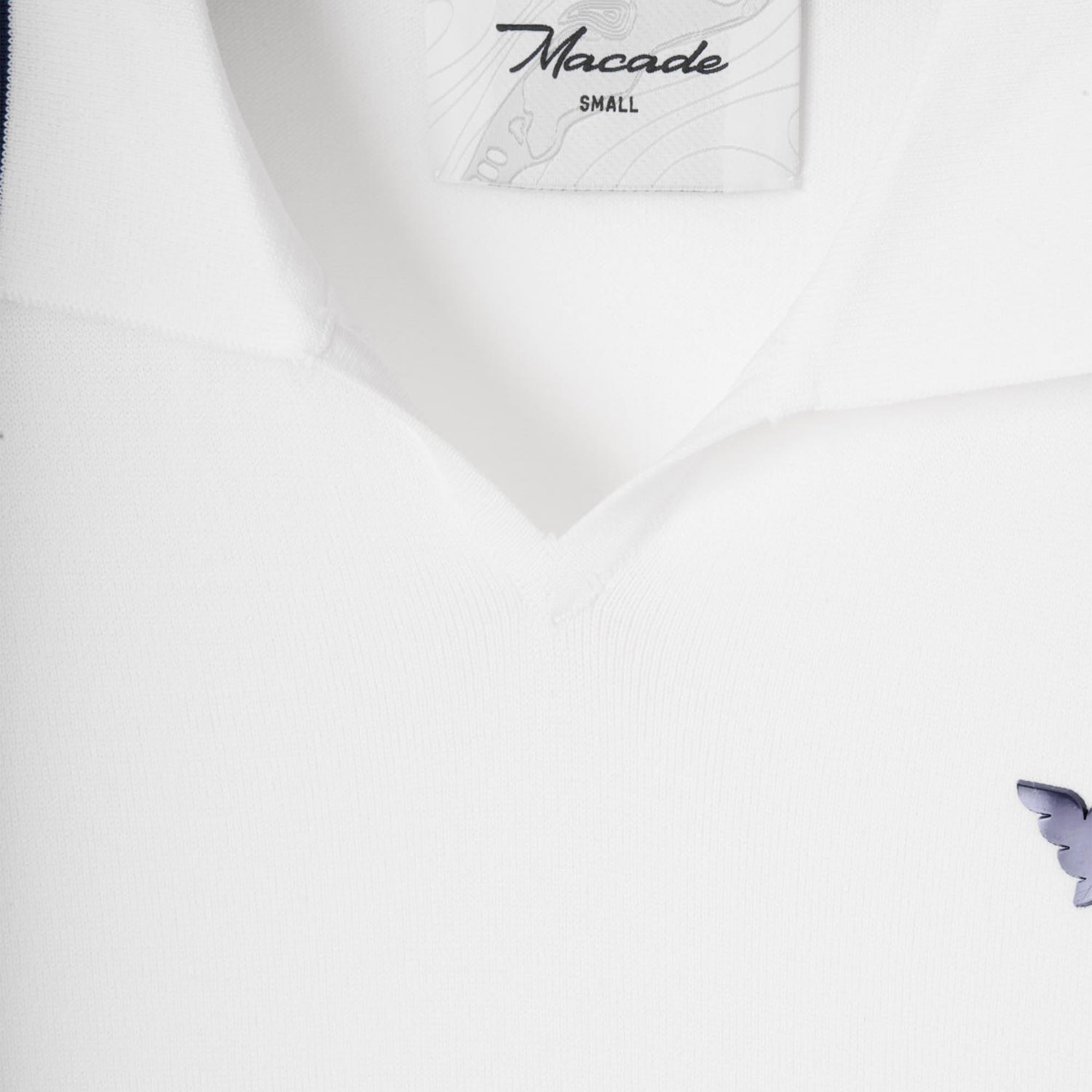 Macade Golf  Vera Cropped Ladies Golf Polo Shirt White