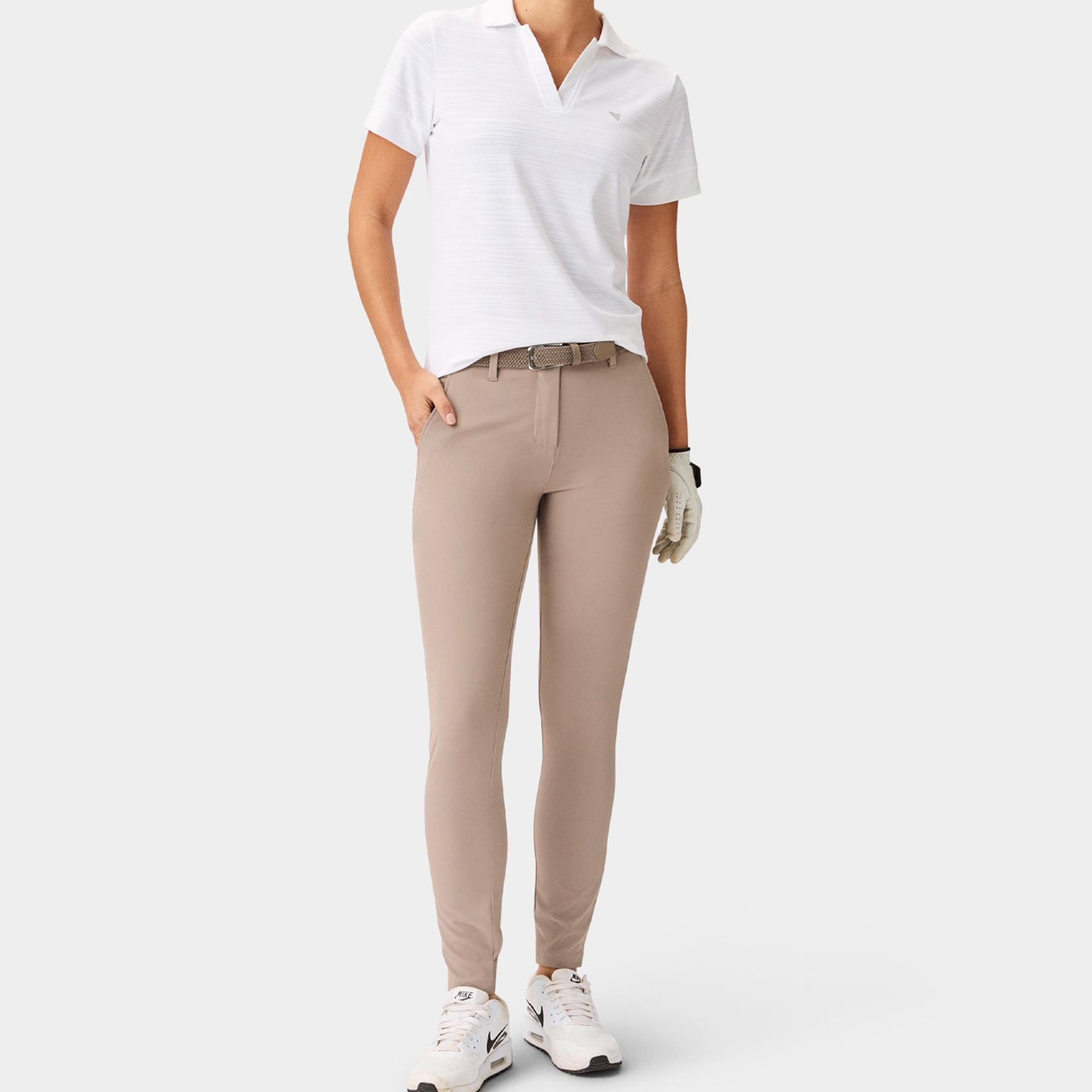 Macade Golf Four-Way Stretch Ladies Golf Jogger Ash Brown 29 Inch Leg