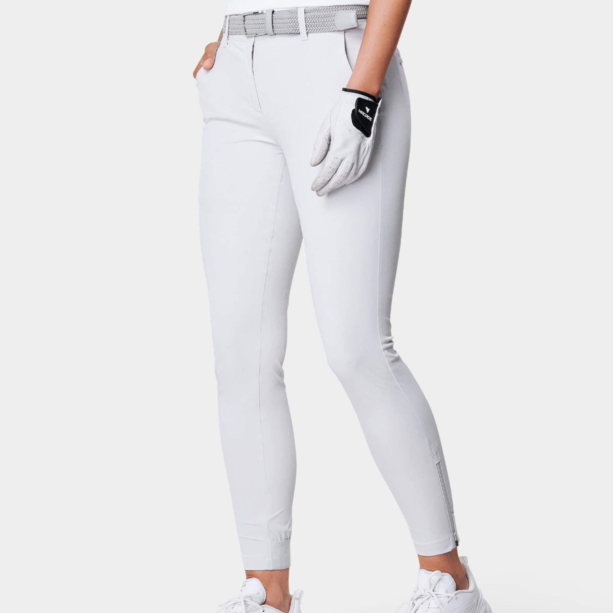 Macade Golf Four-Way Stretch Ladies Golf Jogger Off-White 27 Inch Leg
