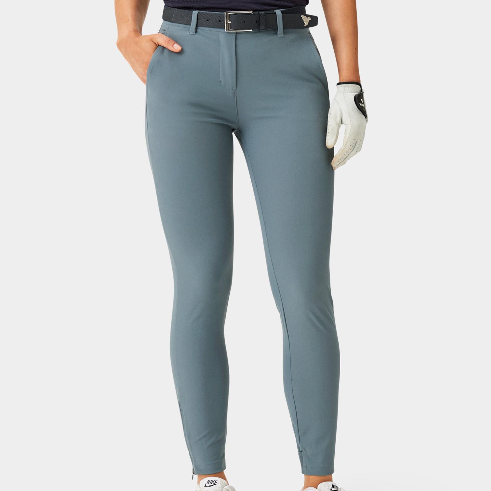 Macade Golf Four-Way Stretch Ladies Golf Jogger Stone Blue 29 Inch Leg