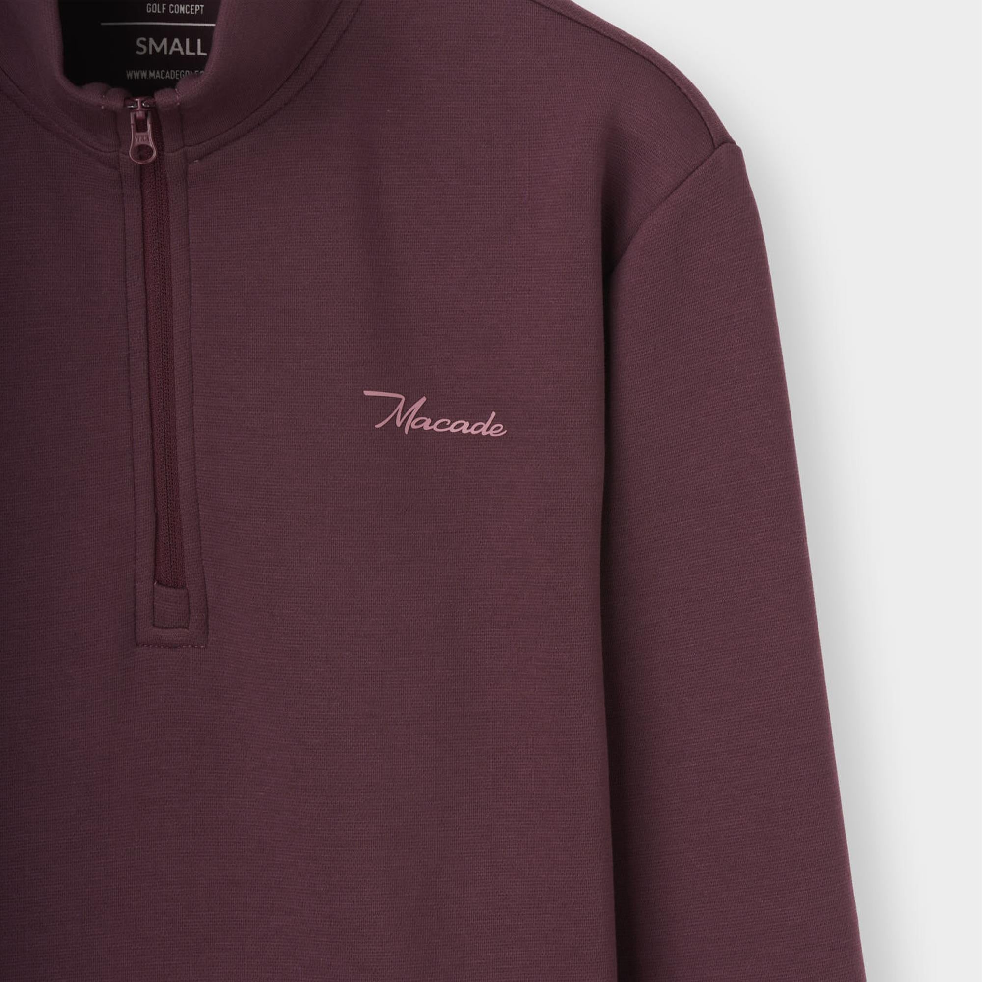 Macade Golf Zoe Flex Quarter Zip Ladies Golf Mid Layer Mauve
