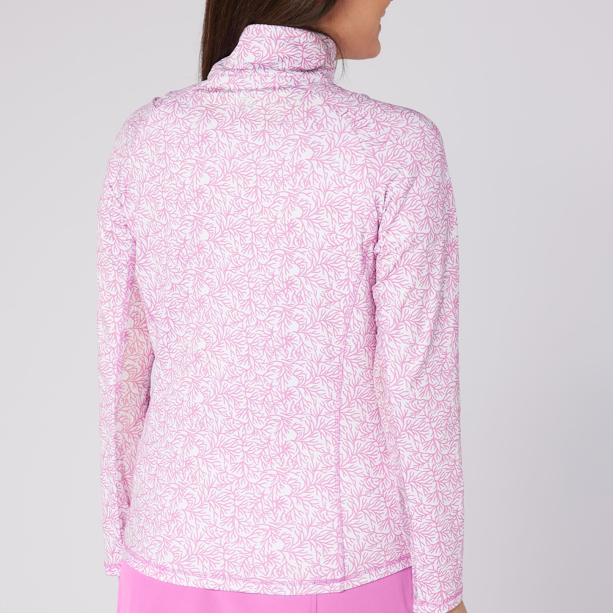 Swing Out Sister Sunshine 1/4 Zip Ladies Lightweight Mid Layer Coral Whisper
