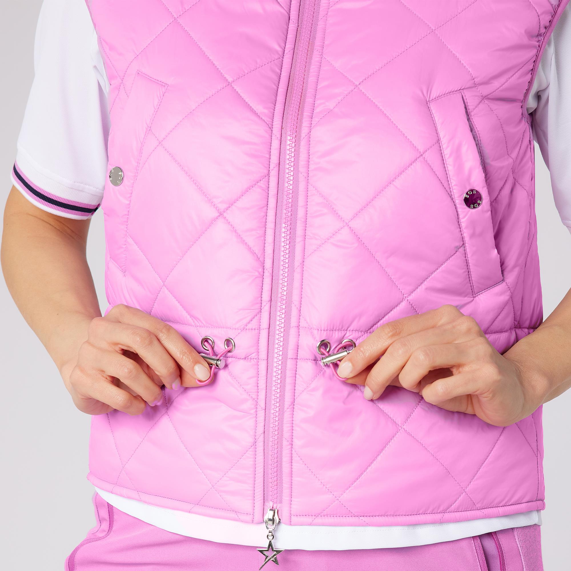 Swing Out Sister Summer Pearl Ladies Golf Vest Super Pink