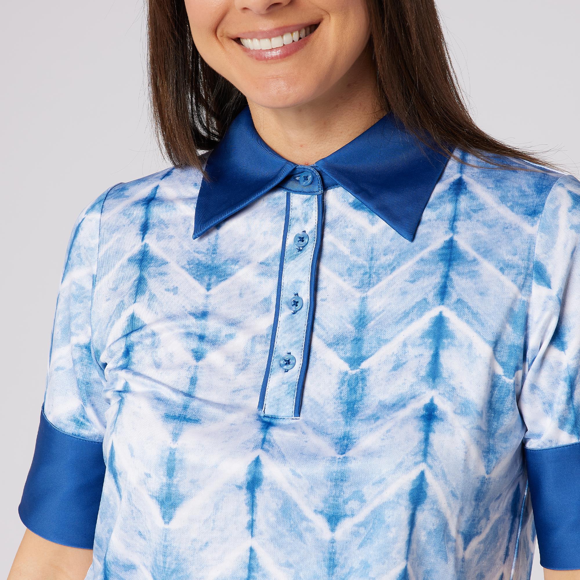 Swing Out Sister Horizon Half Sleeve Ladies Golf Polo Shirt Neptunes Breath