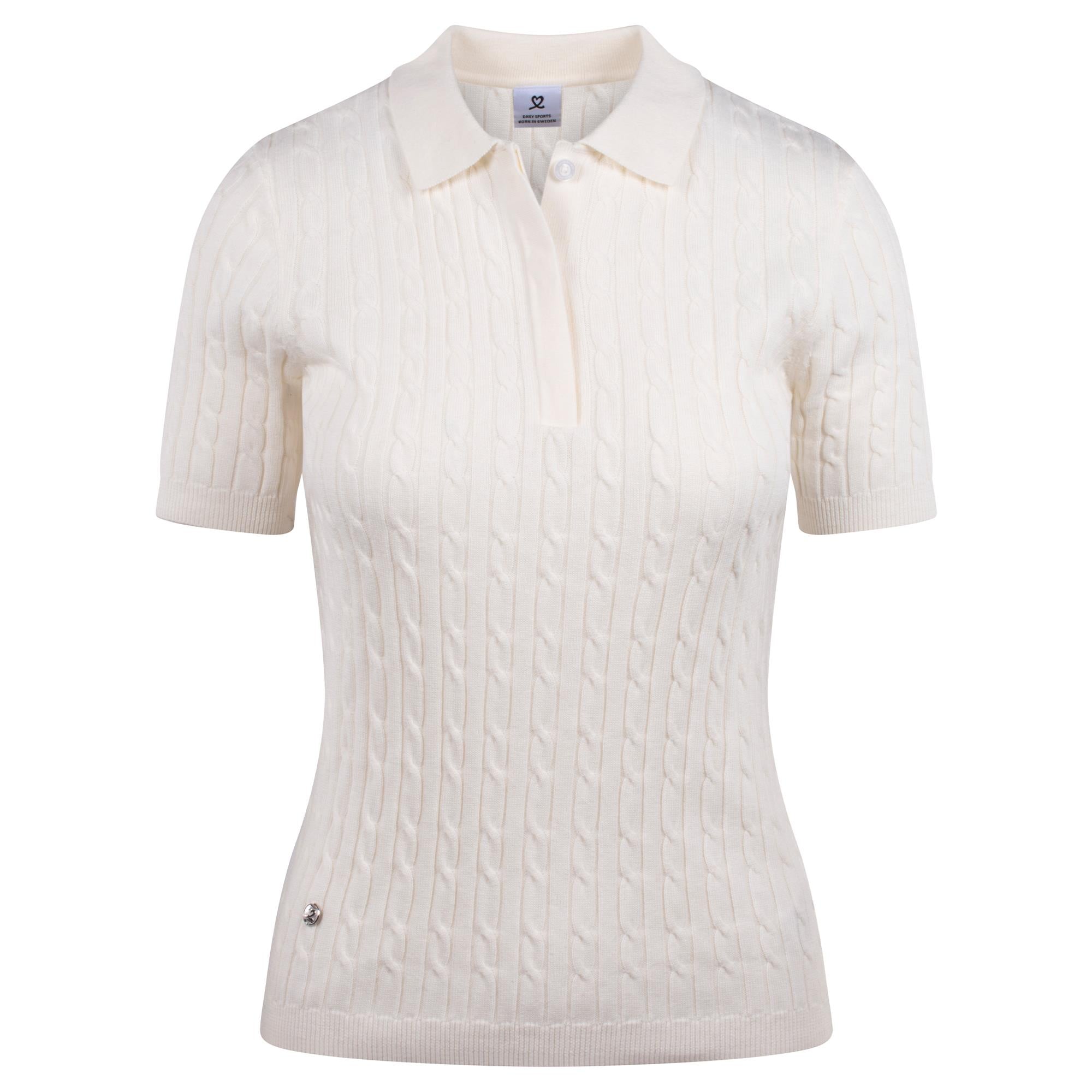 Daily Sports Madelene Knitted Ladies Golf Polo Shirt White