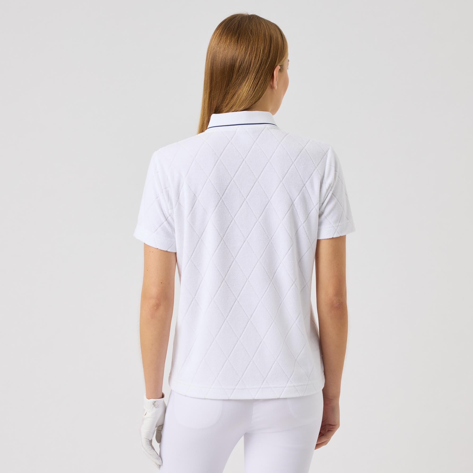 Daily Sports Terry Touch Ladies Golf Polo Shirt White