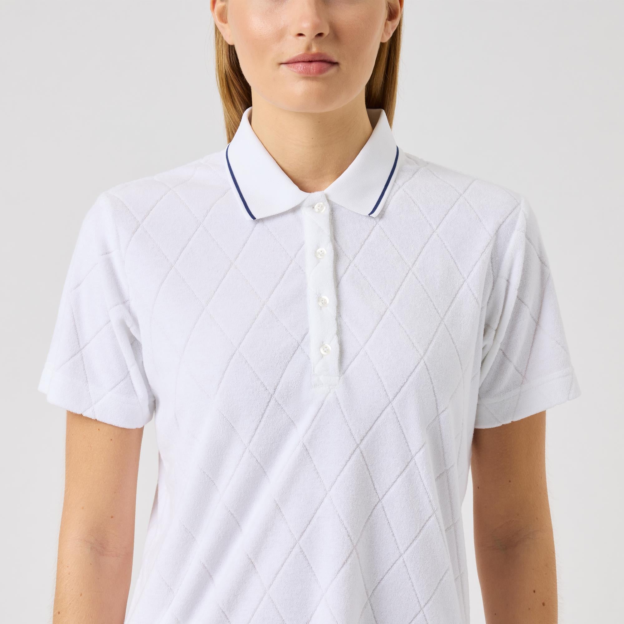 Daily Sports Terry Touch Ladies Golf Polo Shirt White