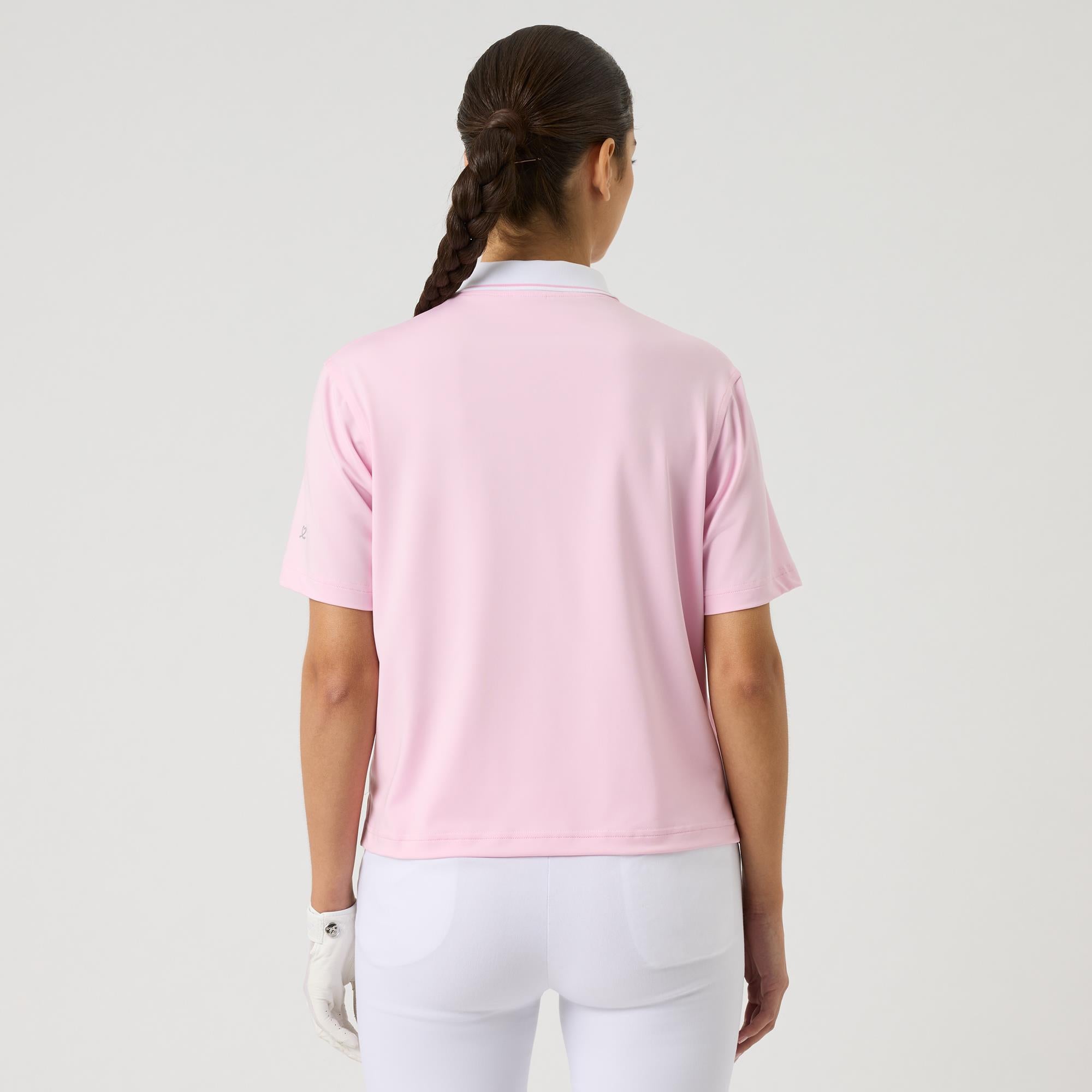 Daily Sports Cropped Ladies Golf Polo Shirt Prism Pink