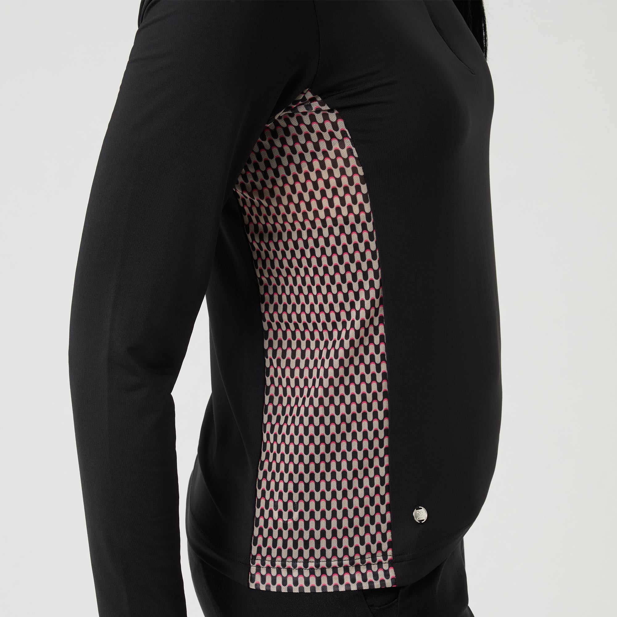 Daily Sports Breeze Ladies Long Sleeve Golf Polo Shirt Black