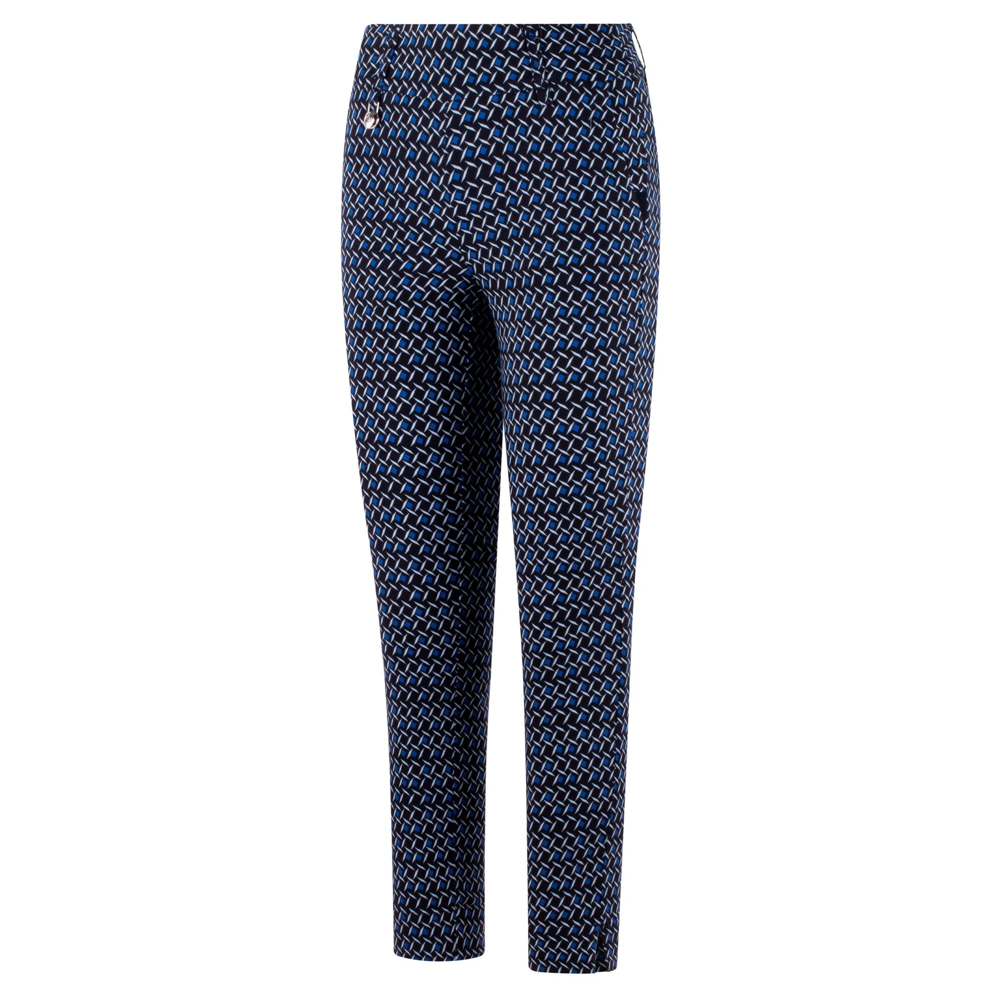 Daily Sports Printed Magic High Water Ladies Golf Trousers Navy Square 94CM