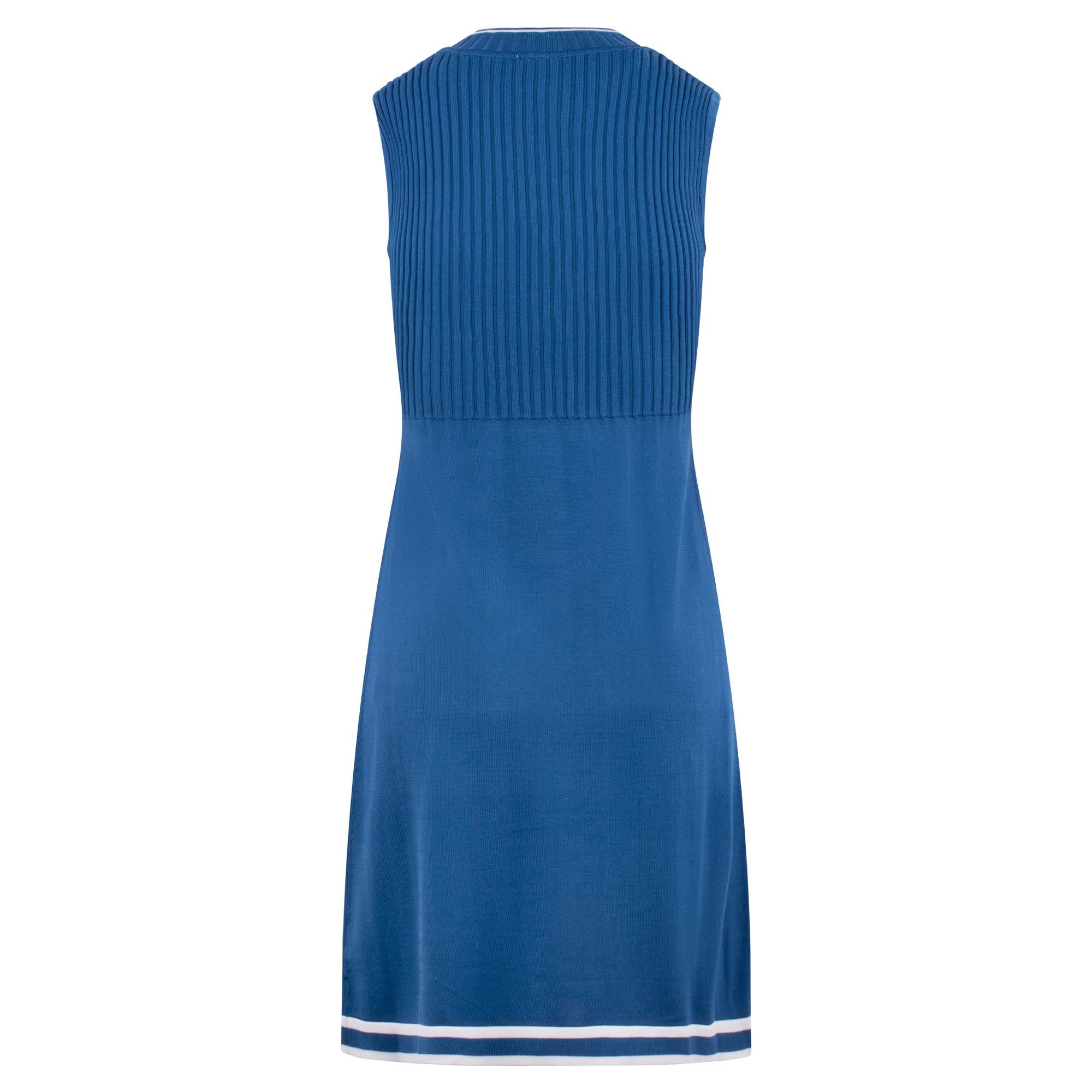 Daily Sports Awara Sleeveless Ladies Golf Dress Shirt Mid Blue