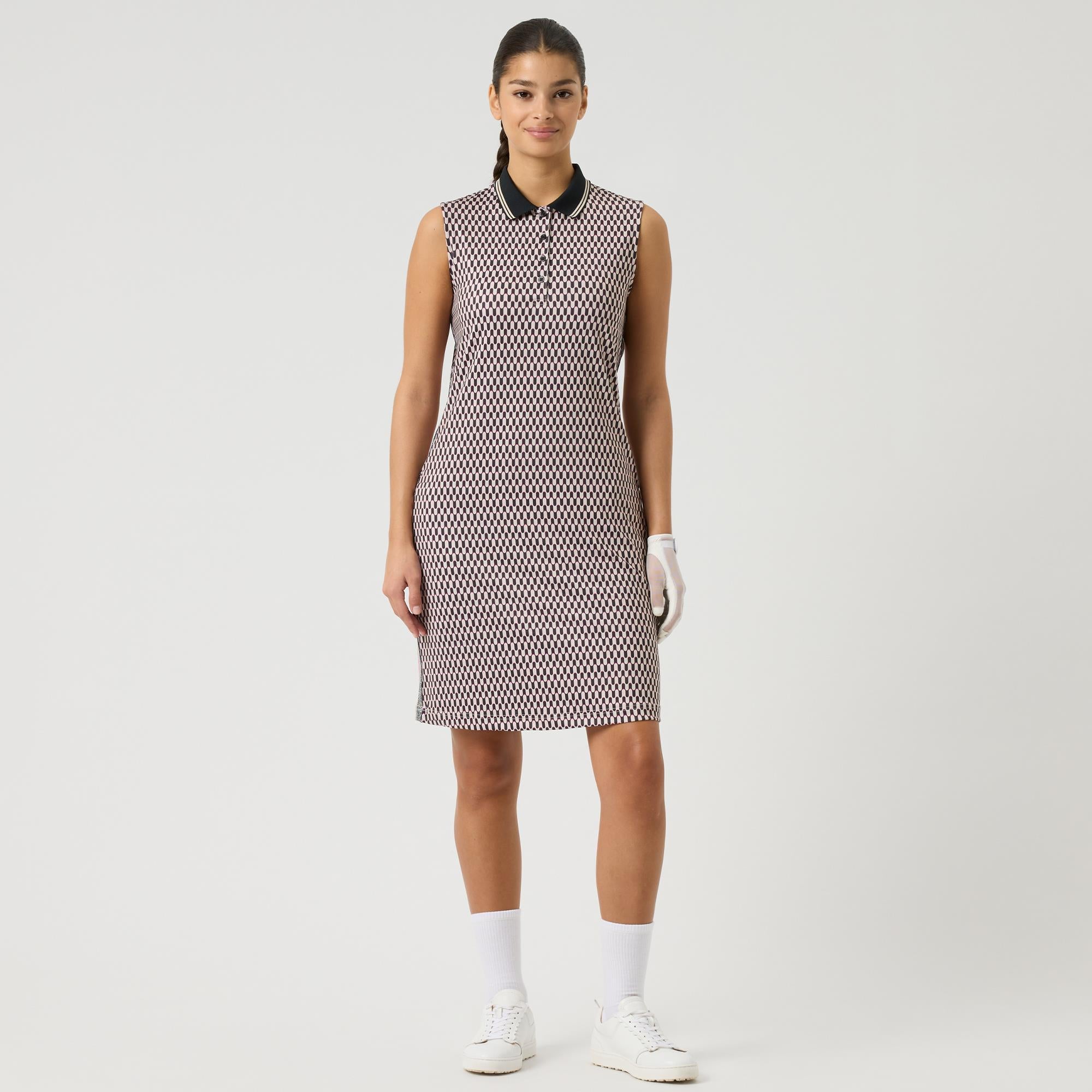 Daily Sports Geometric Sleeveless Ladies Golf Dress Abstract Wave