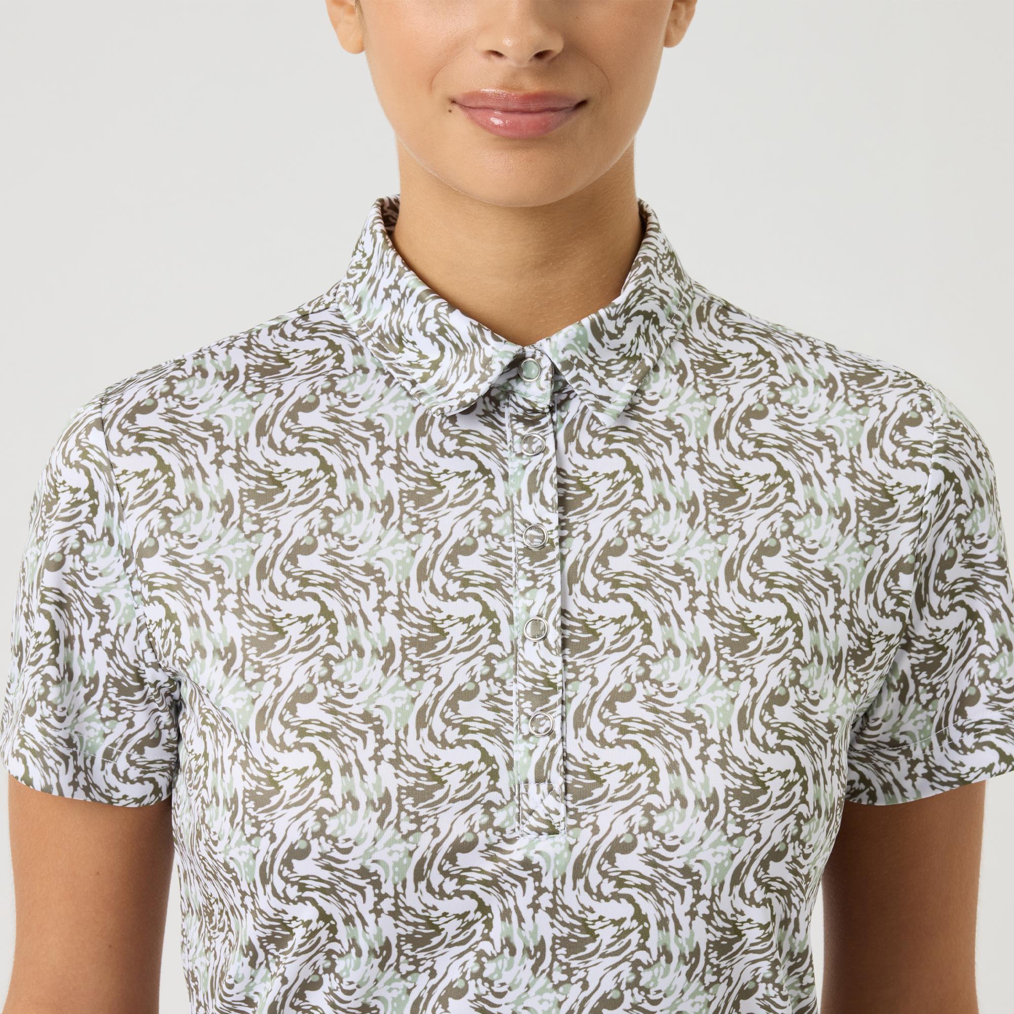 Daily Sports Dull Printed Ladies Golf Polo Abstract Swirl